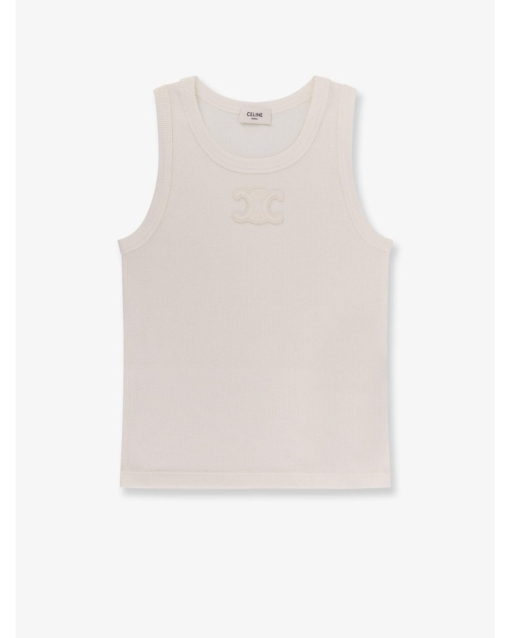 セリーヌ　celine トップス celine--Cotton-And-Silk-Ribbed
