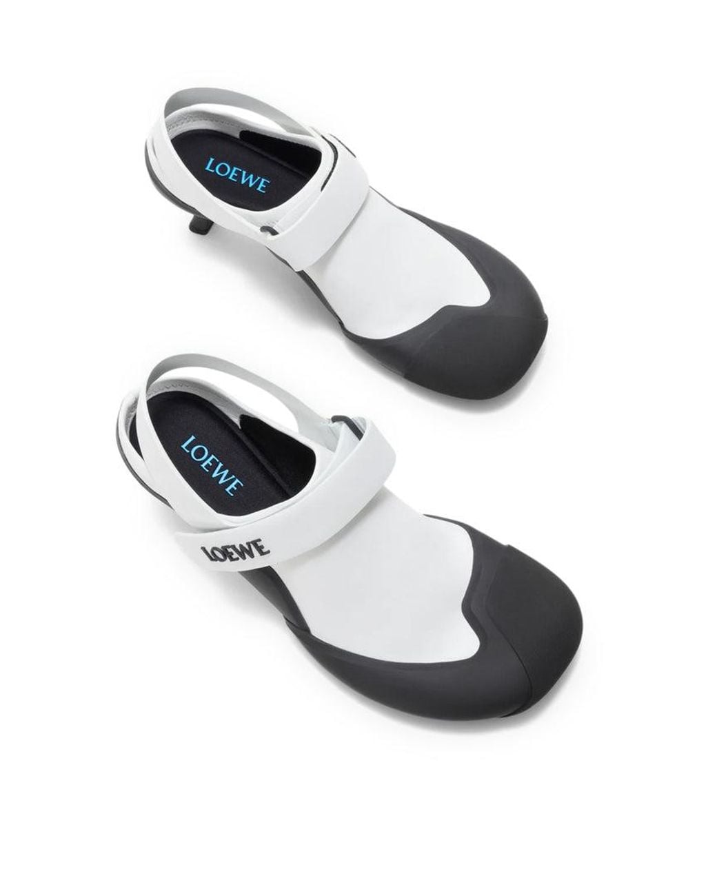 Loewe White Dive Slingbacks