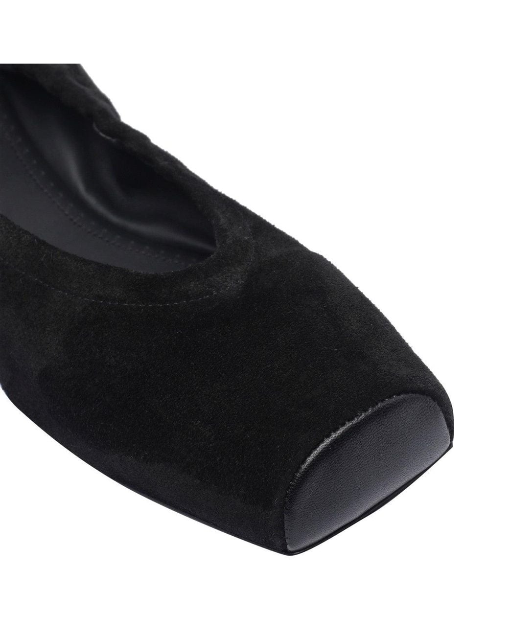 Alaïa Black Leather Flat Ballets