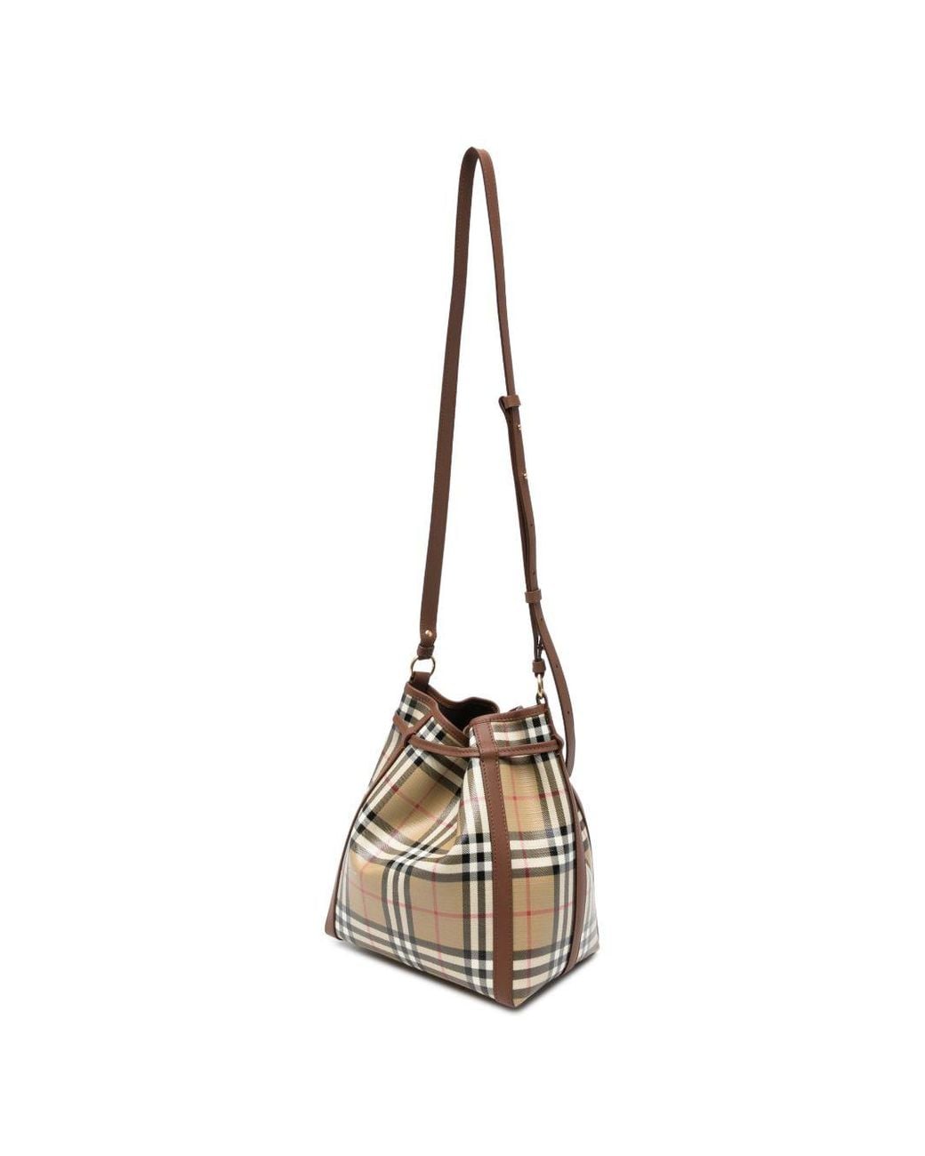Burberry Natural Small Drawstring Bucket Bag