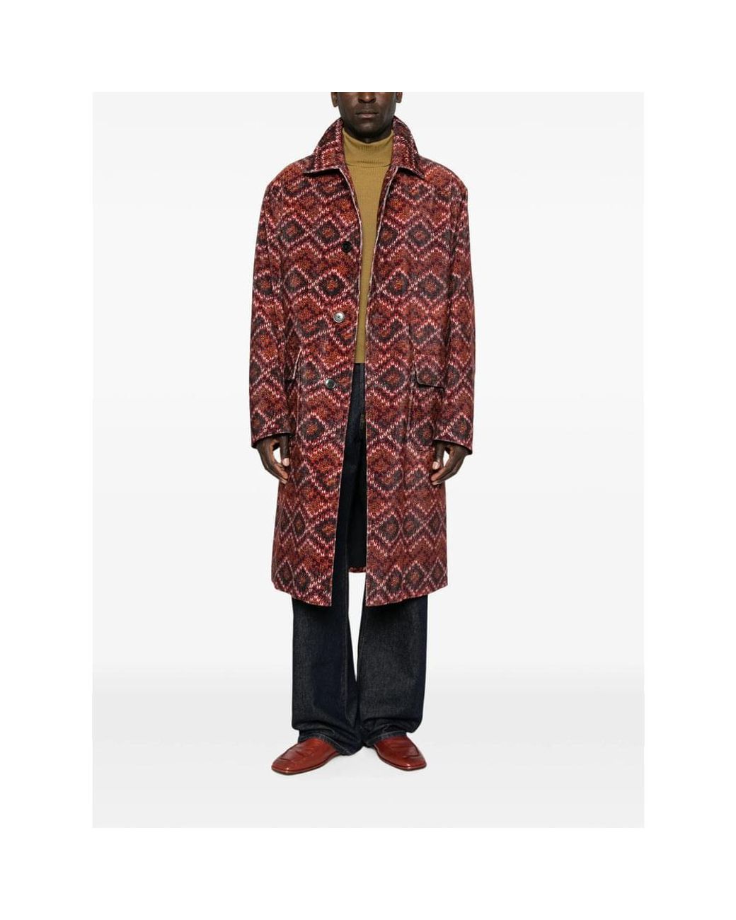Dries Van Noten Red Coats for men
