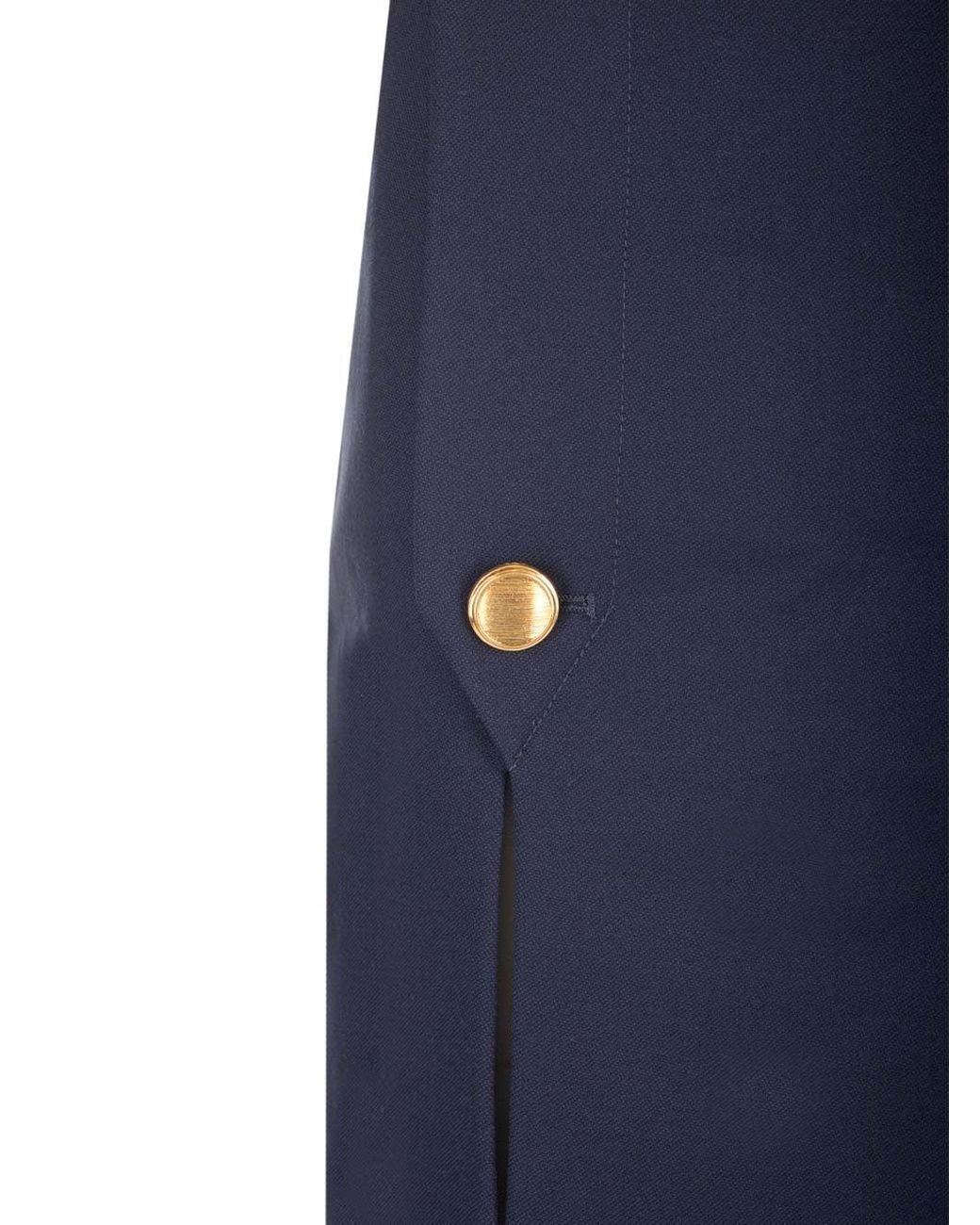 Chloé Blue Wool Midi Skirt