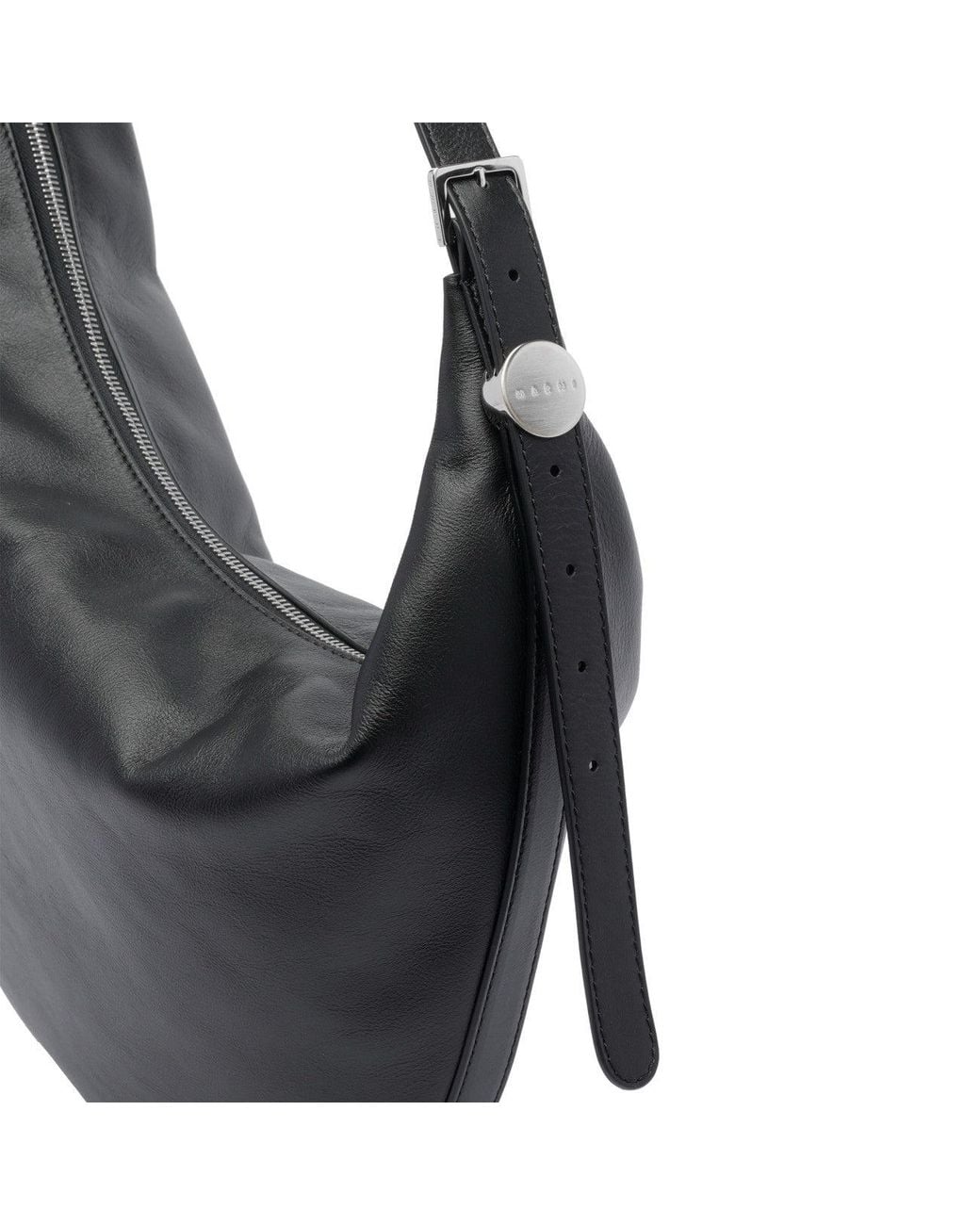 Marni Black Small Dot Hobo Bag