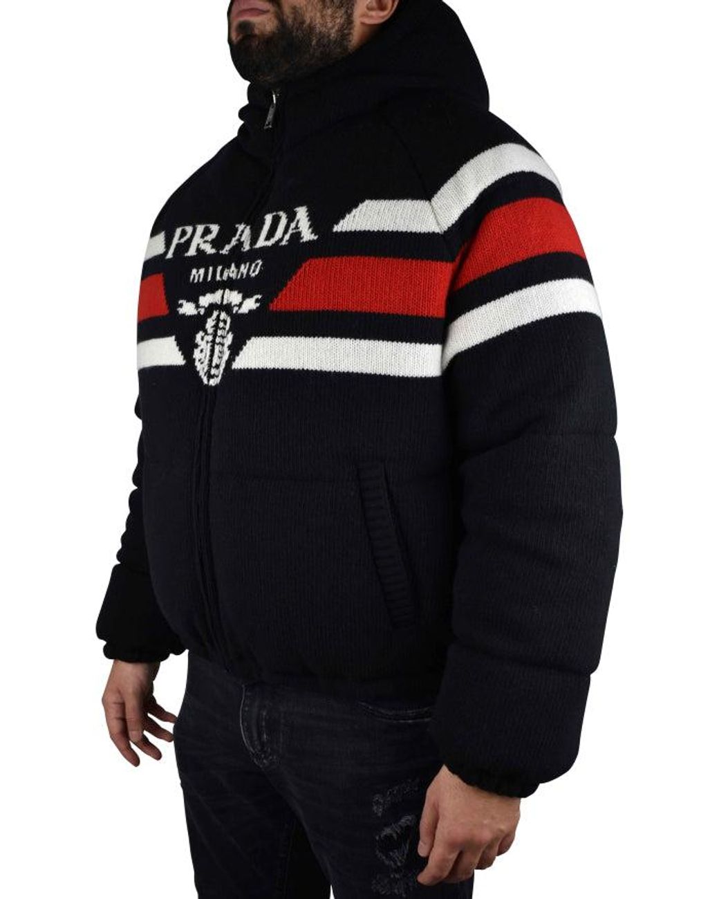 Prada Black Down Jacket for men
