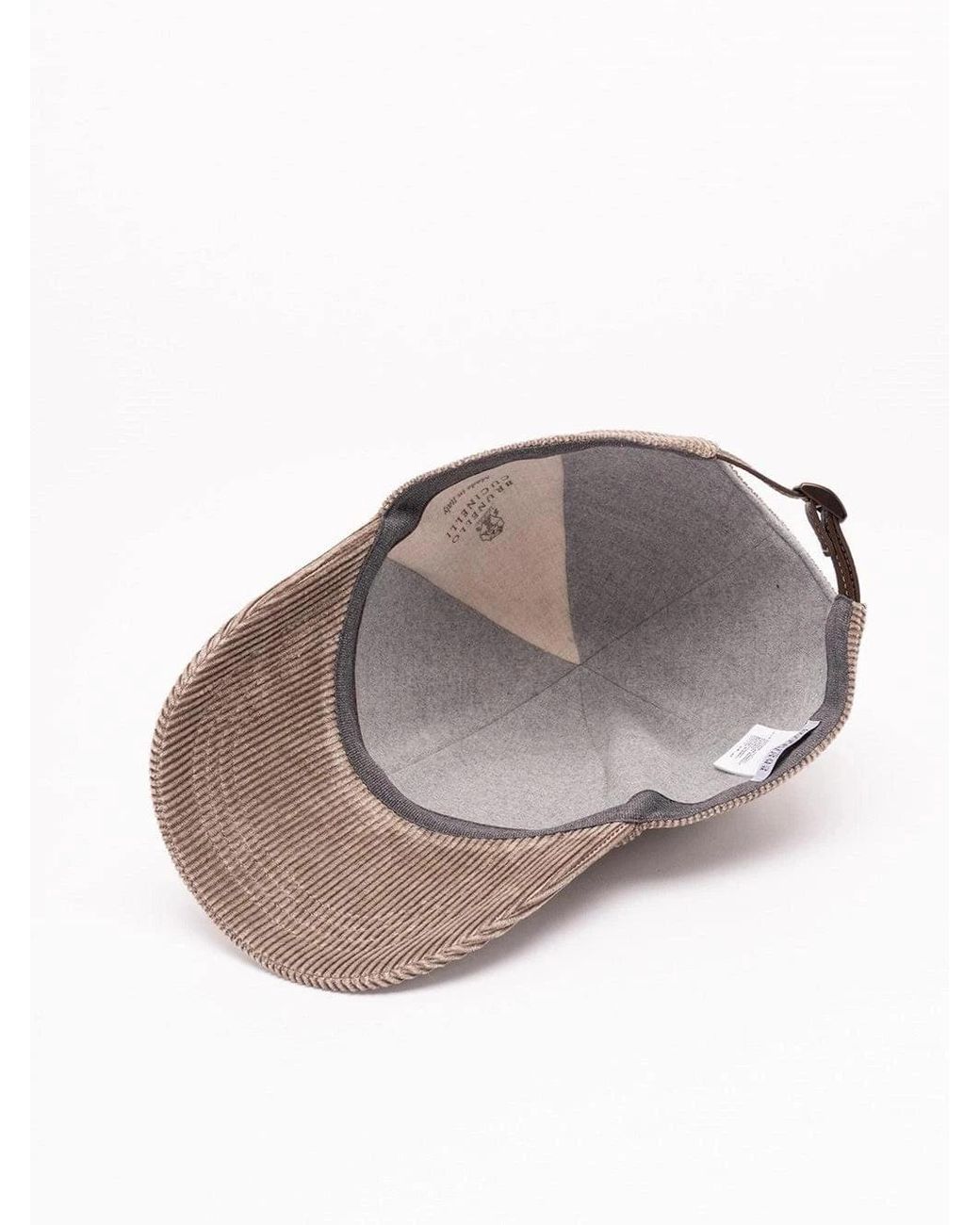 Brunello Cucinelli Pink Corduroy Baseball Cap for men