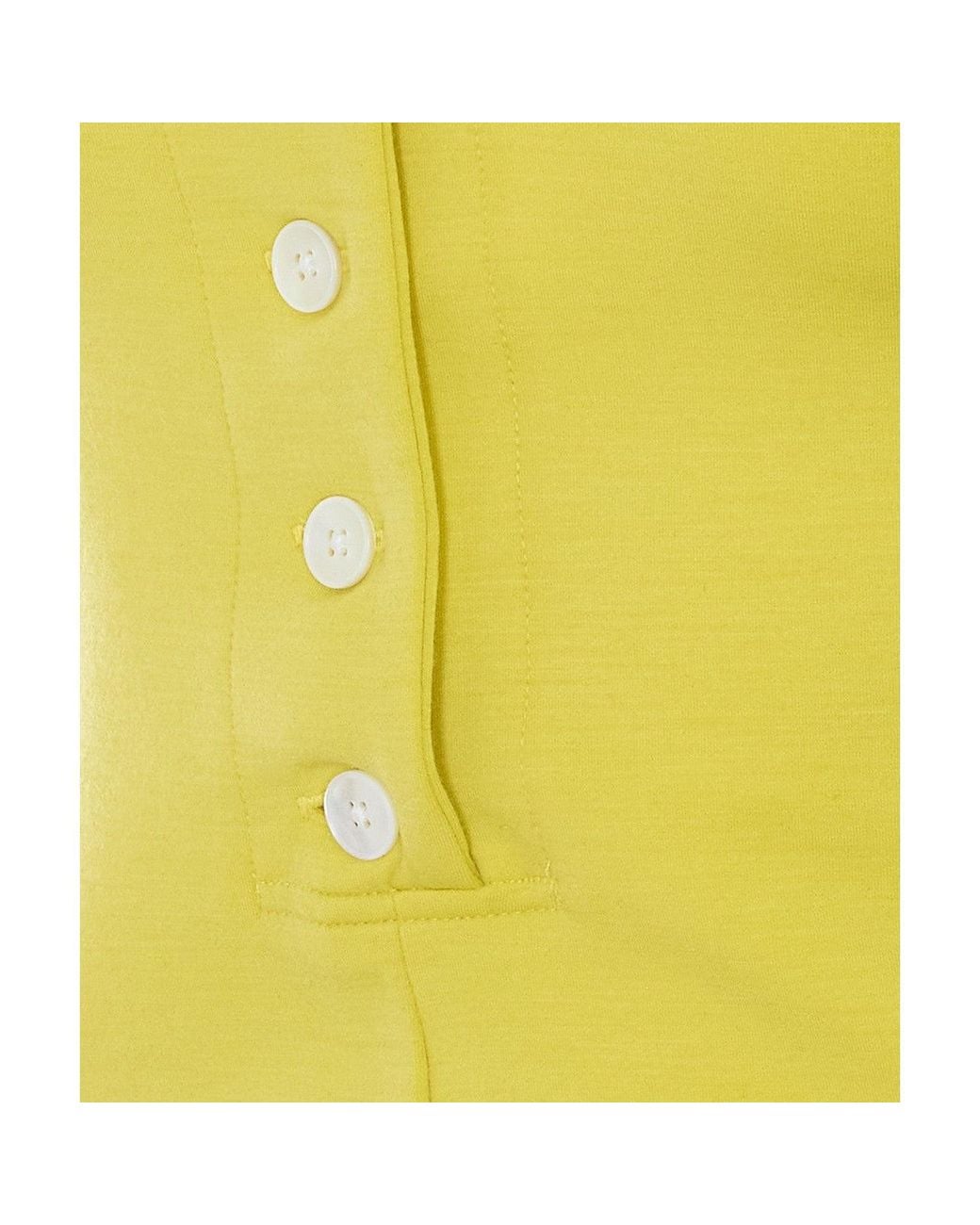 Auralee Yellow Wool Stretch Top