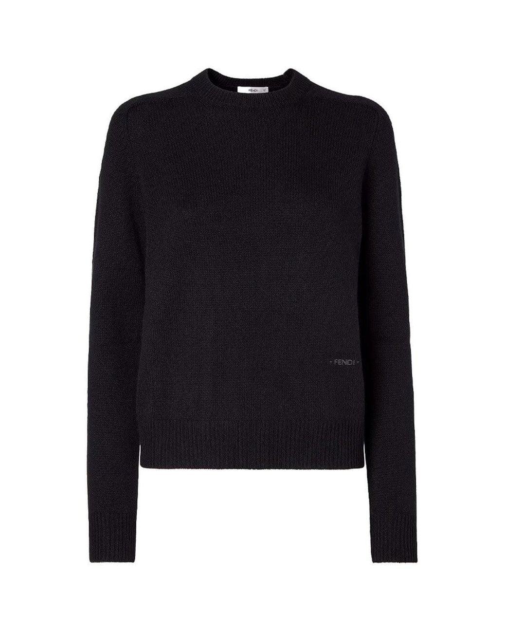 Fendi Blue Basic Pull Sweater