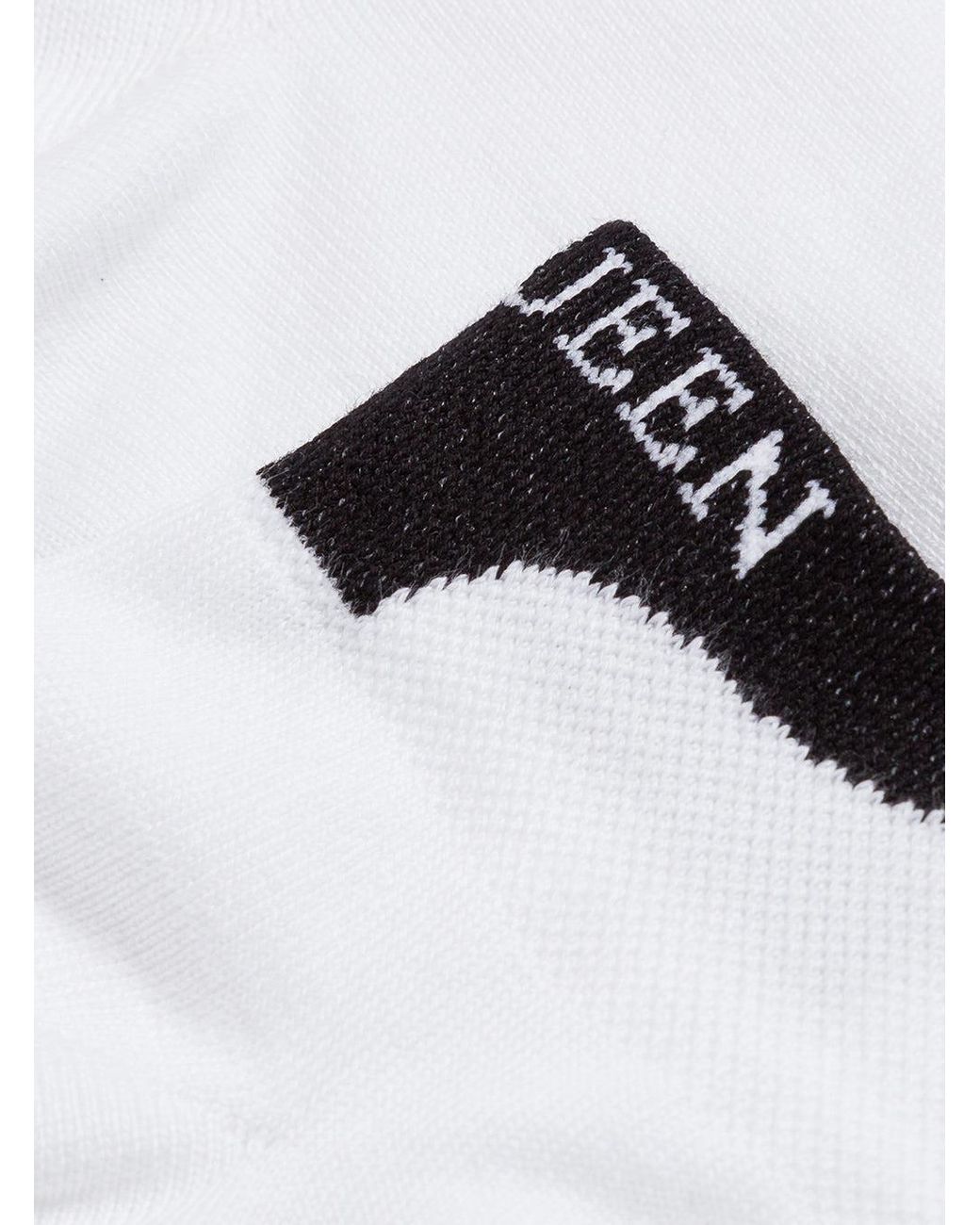 McQueen White Cotton Socks With Logo for men