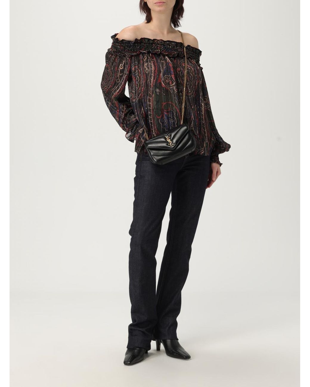 Saint Laurent Black Blouses