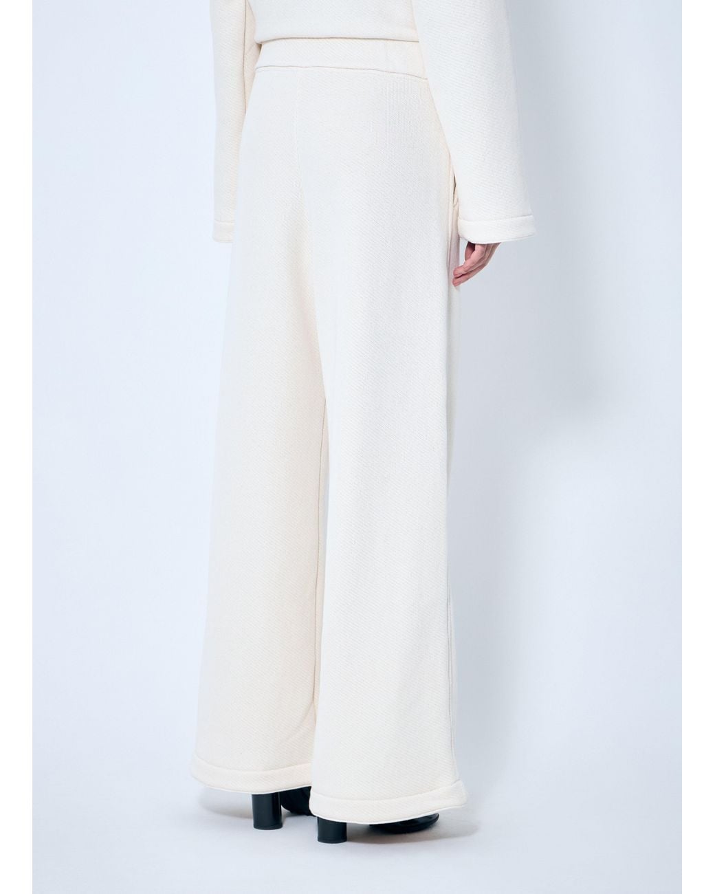 Max Mara White Knit Track Pants