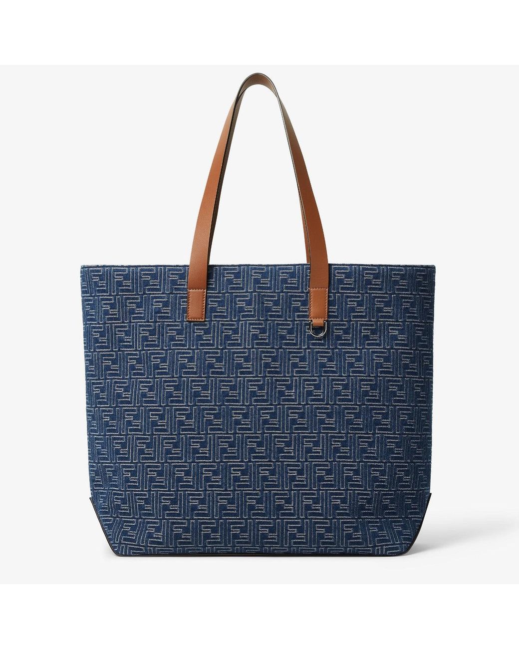 Fendi Blue Ff Shopping Bag Medium for men