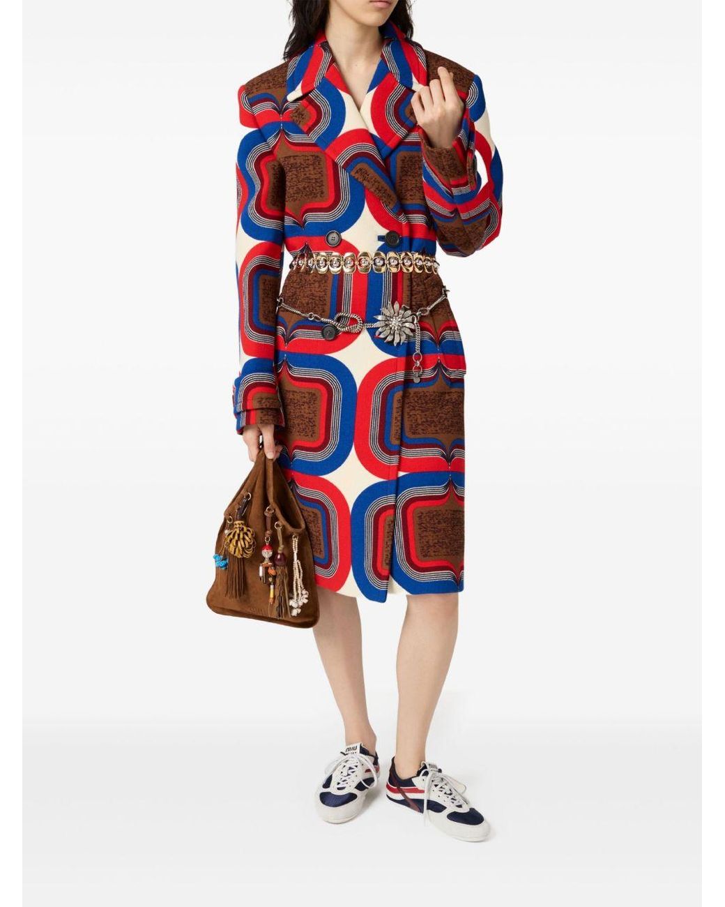 Miu Miu Brown Suede Shoulder Bag With Tricks