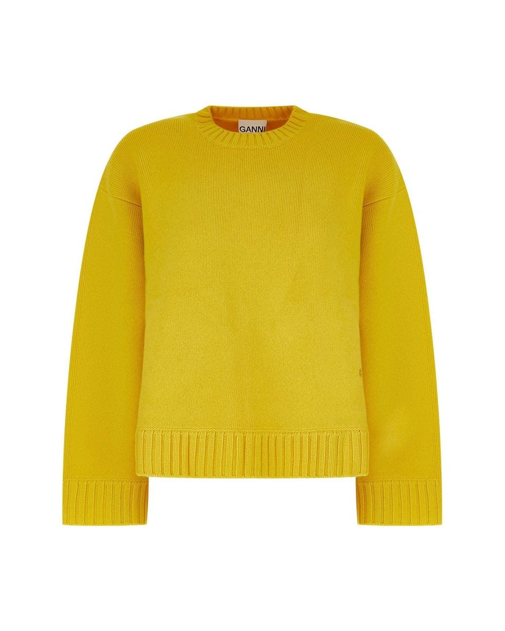 Ganni Clothing Knitwear in Yellow | Lyst