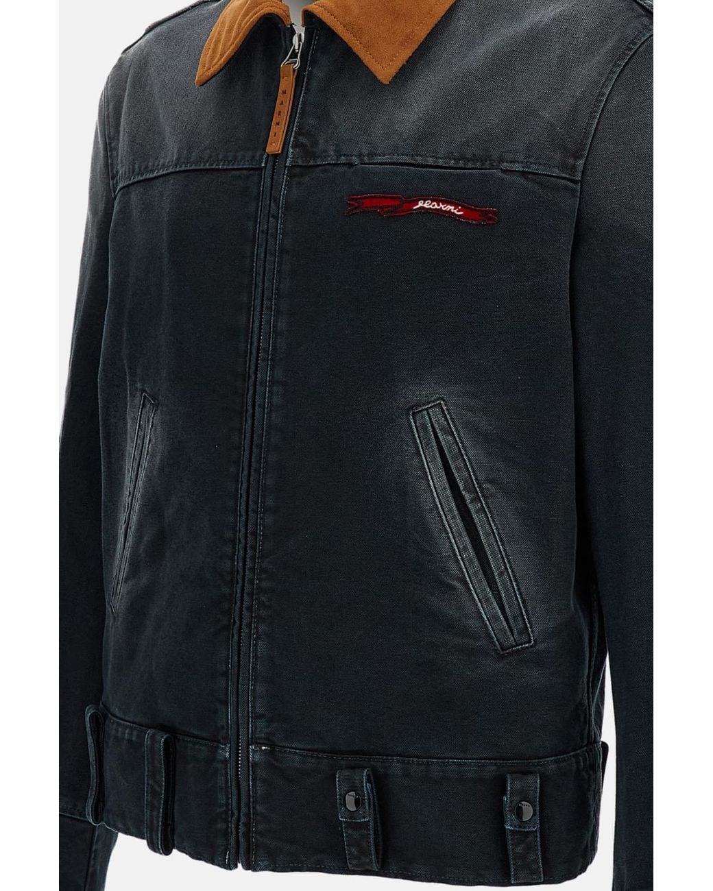Marni Blue Cotton Canvas Jacket for men