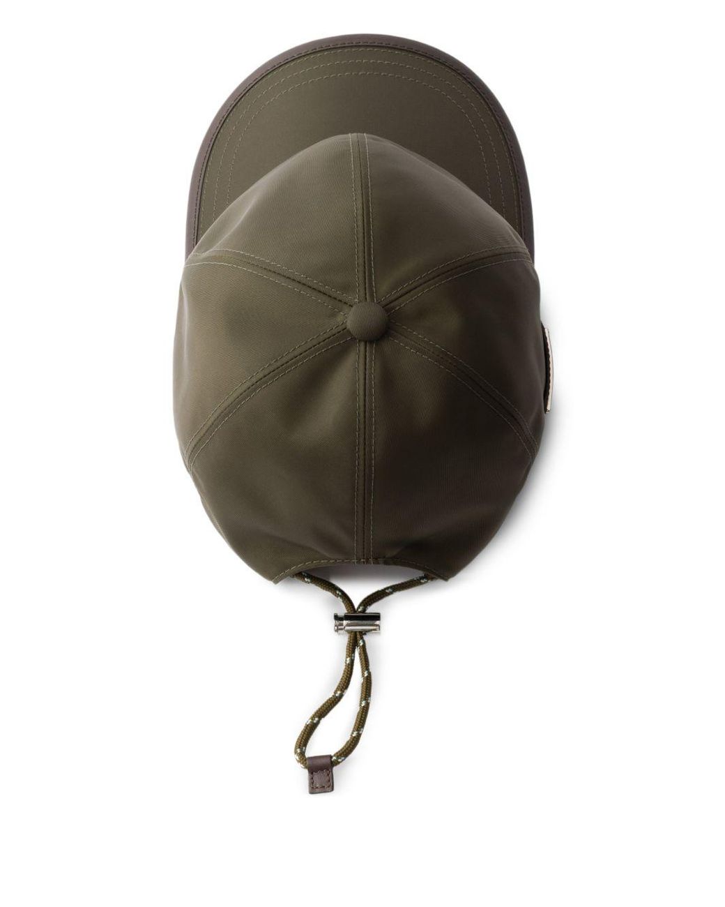 Prada Brown Re-Nylon Baseball Cap for men