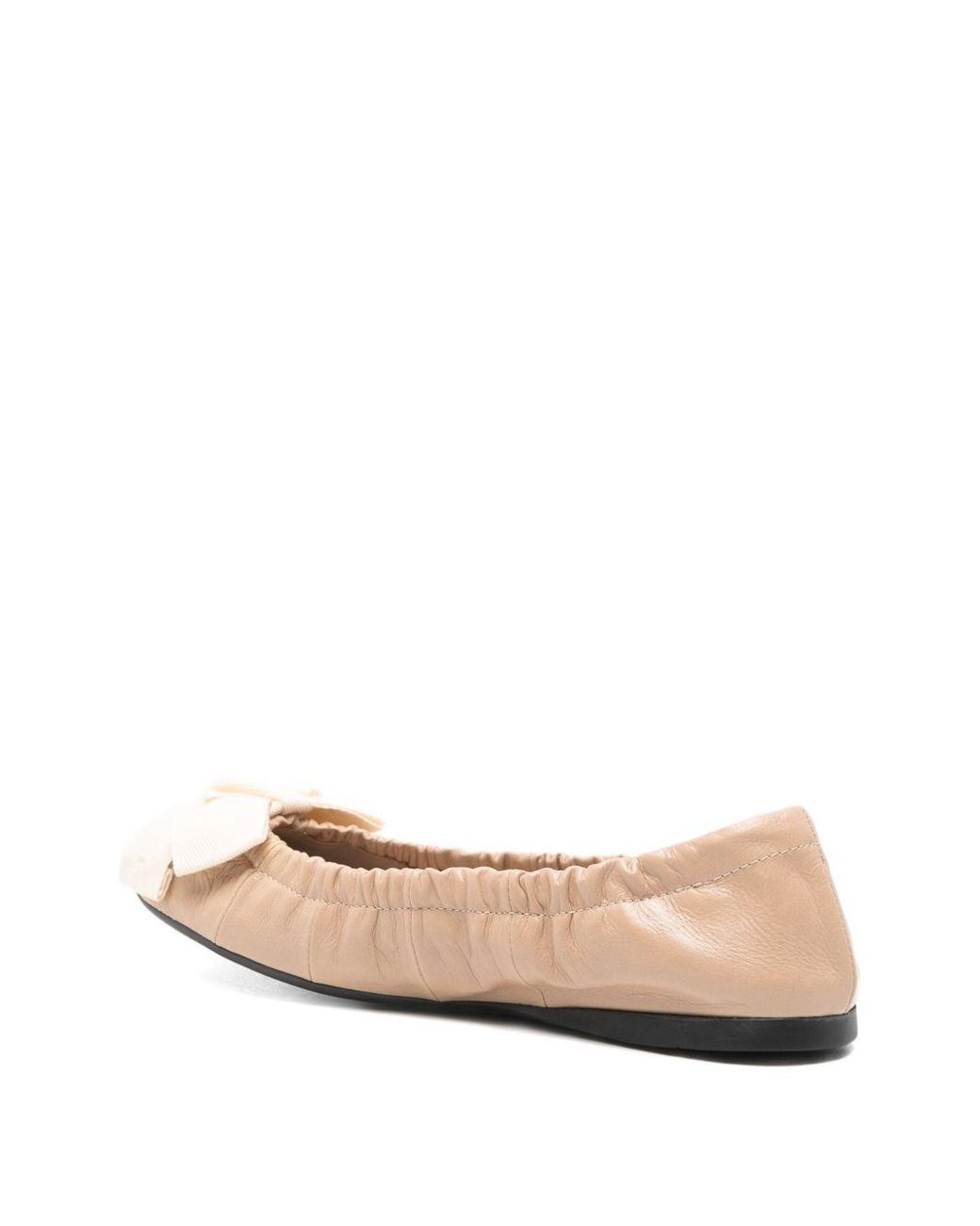 Prada Pink Leather Ballet Flats