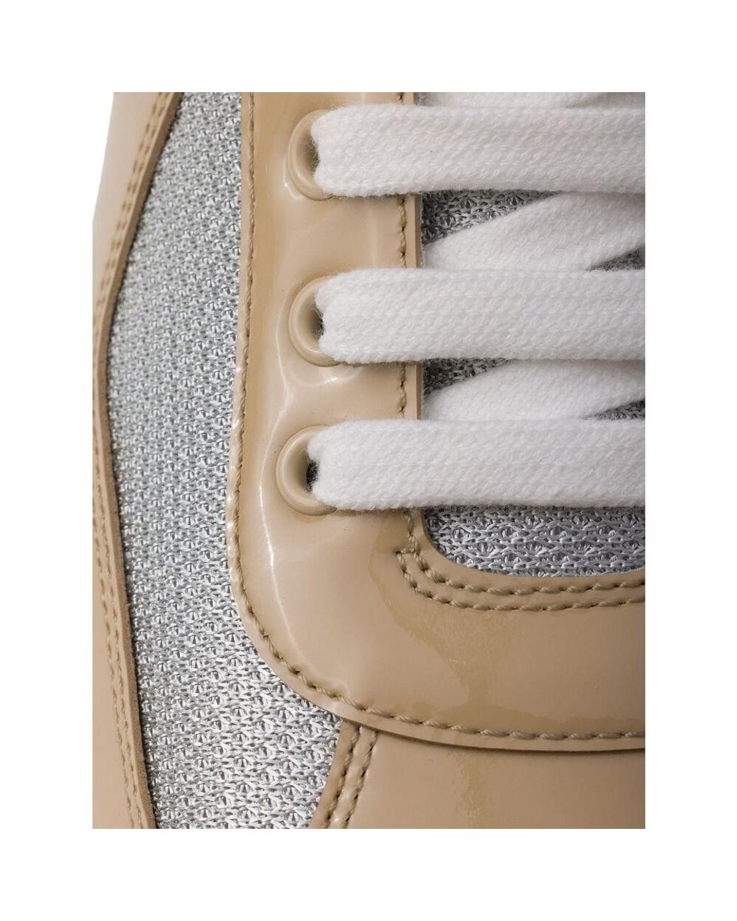 Prada Natural America's Cup Panelled Sneakers for men