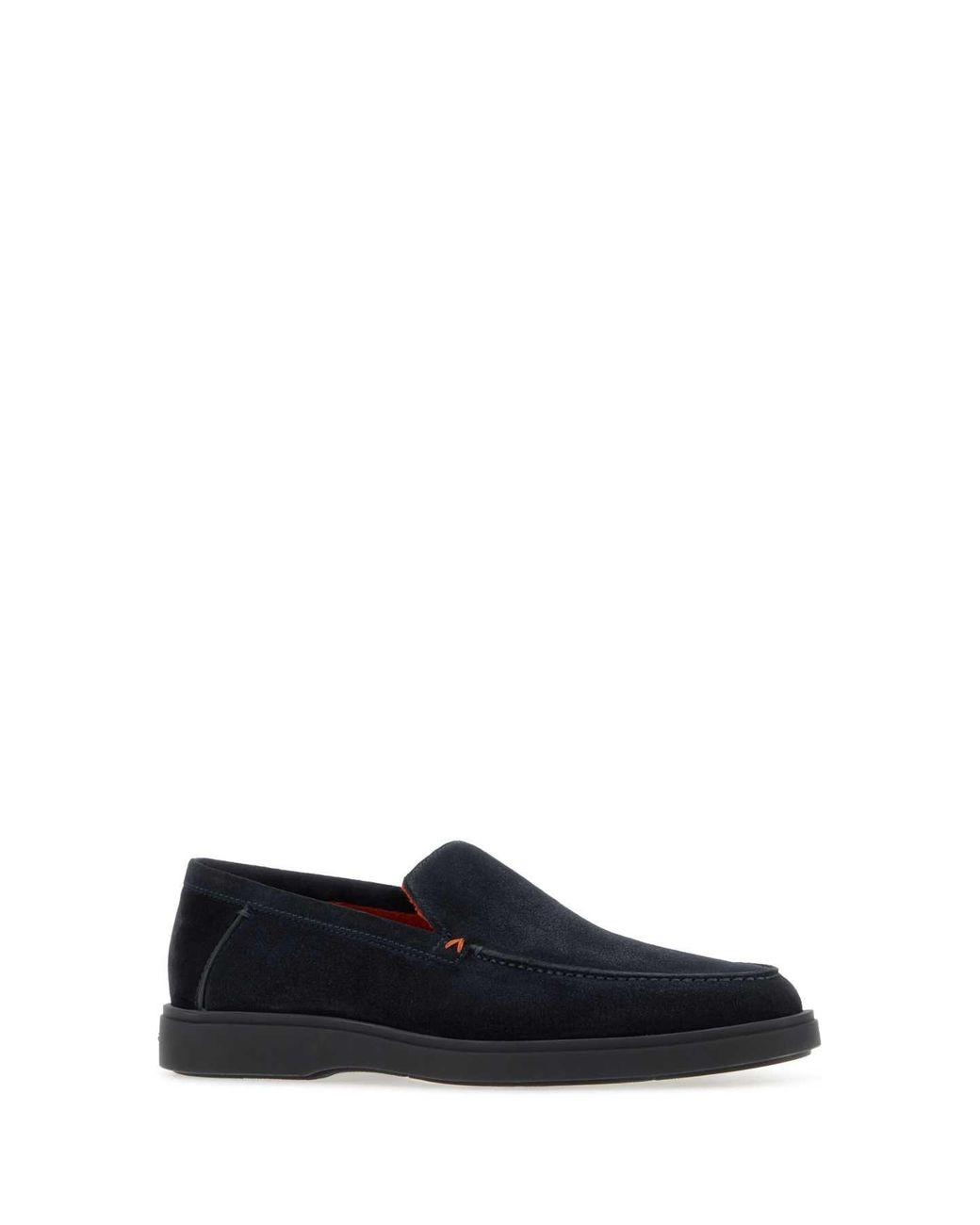 Santoni Black Suede Derision Loafers for men
