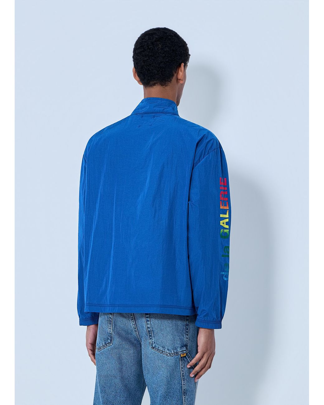 GALLERY DEPT. Blue Half-Zip Logo Pullover for men