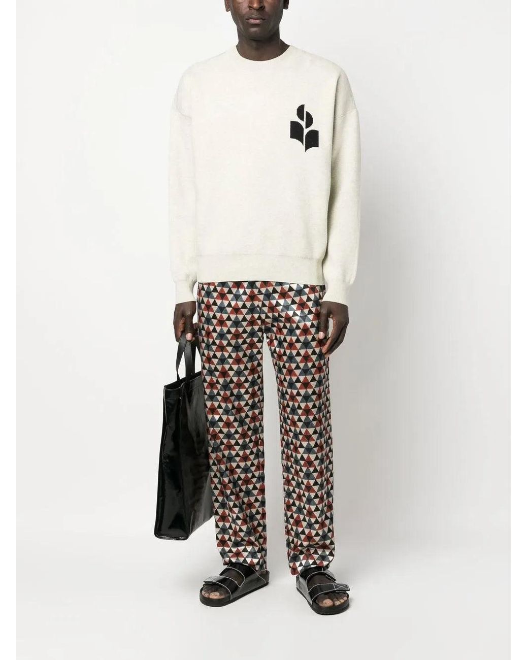 Isabel Marant White Atley Sweater for men