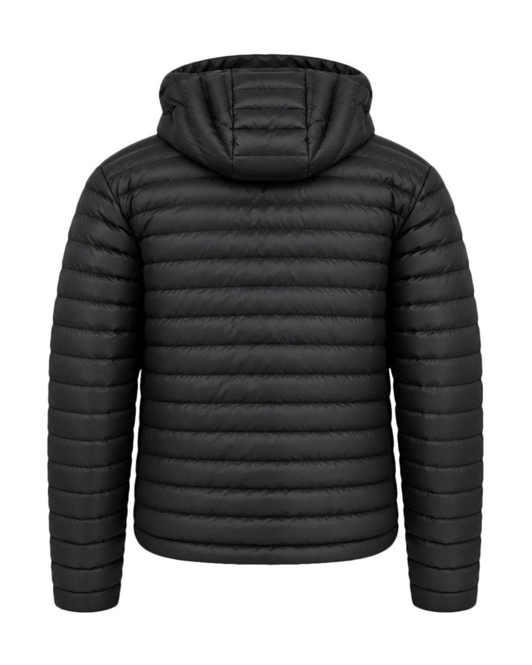 Céline Black Hooded Down Jacket With Logo Patch for men