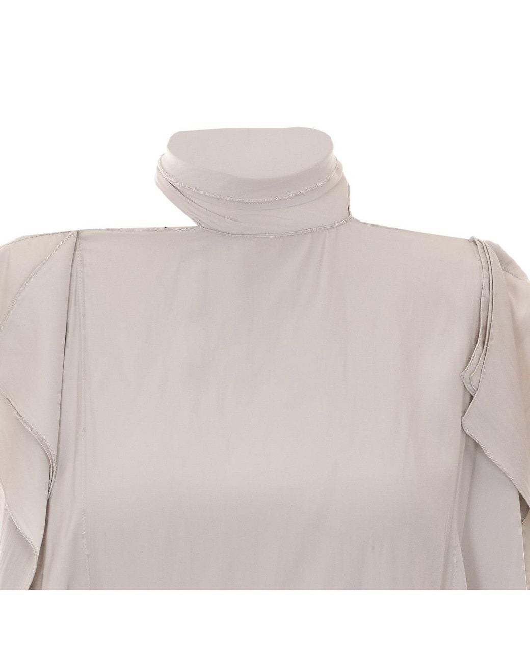 Lanvin Gray Frilled Top