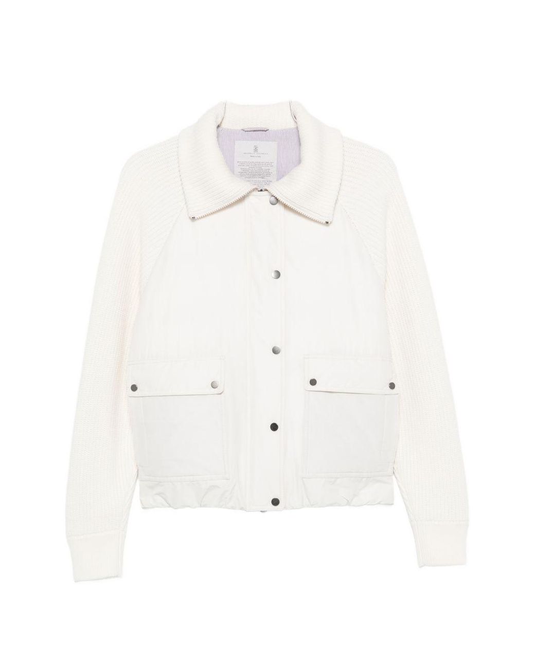 Brunello Cucinelli White Short Down Jacket