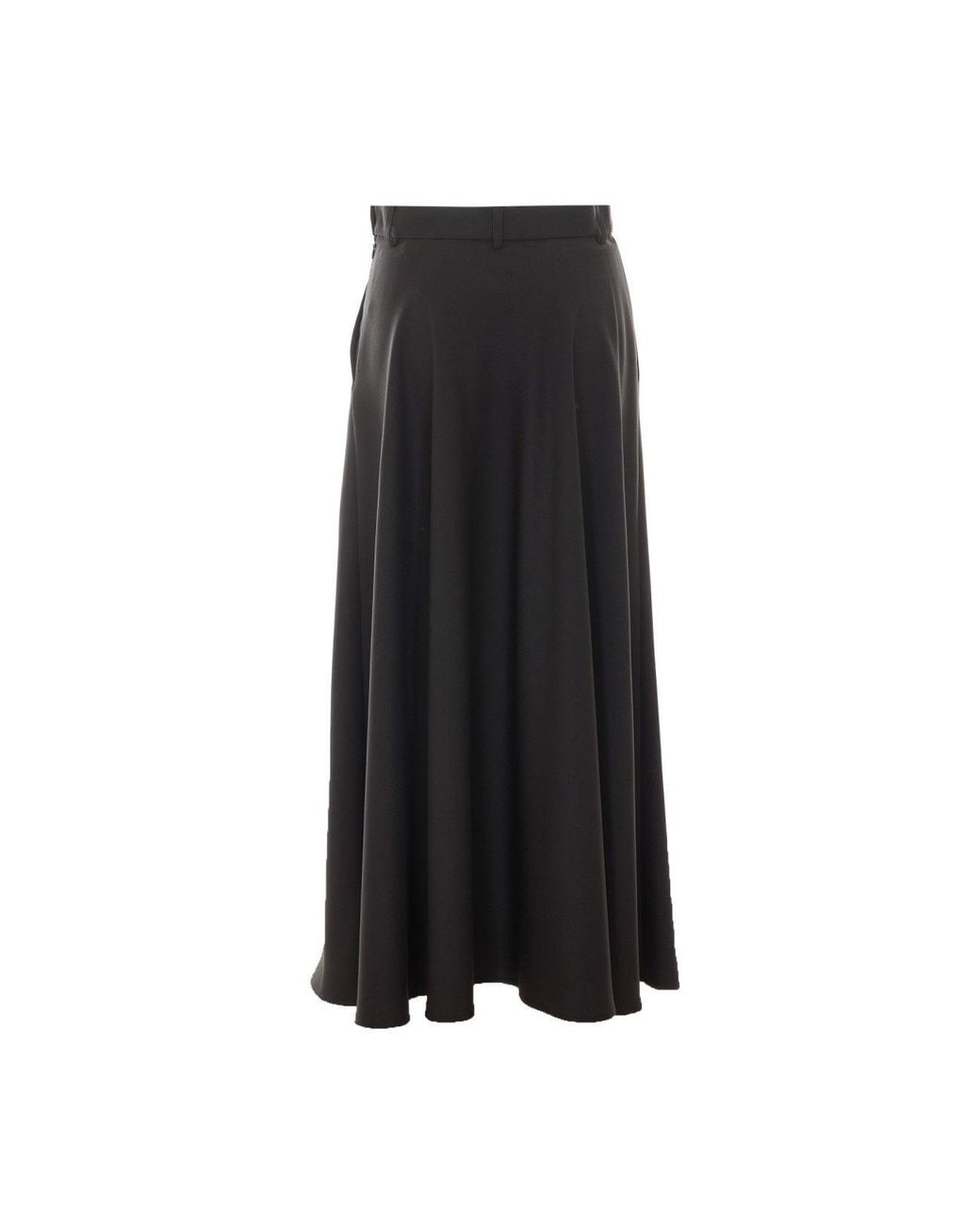 Herno Black Flared Maxi Skirt
