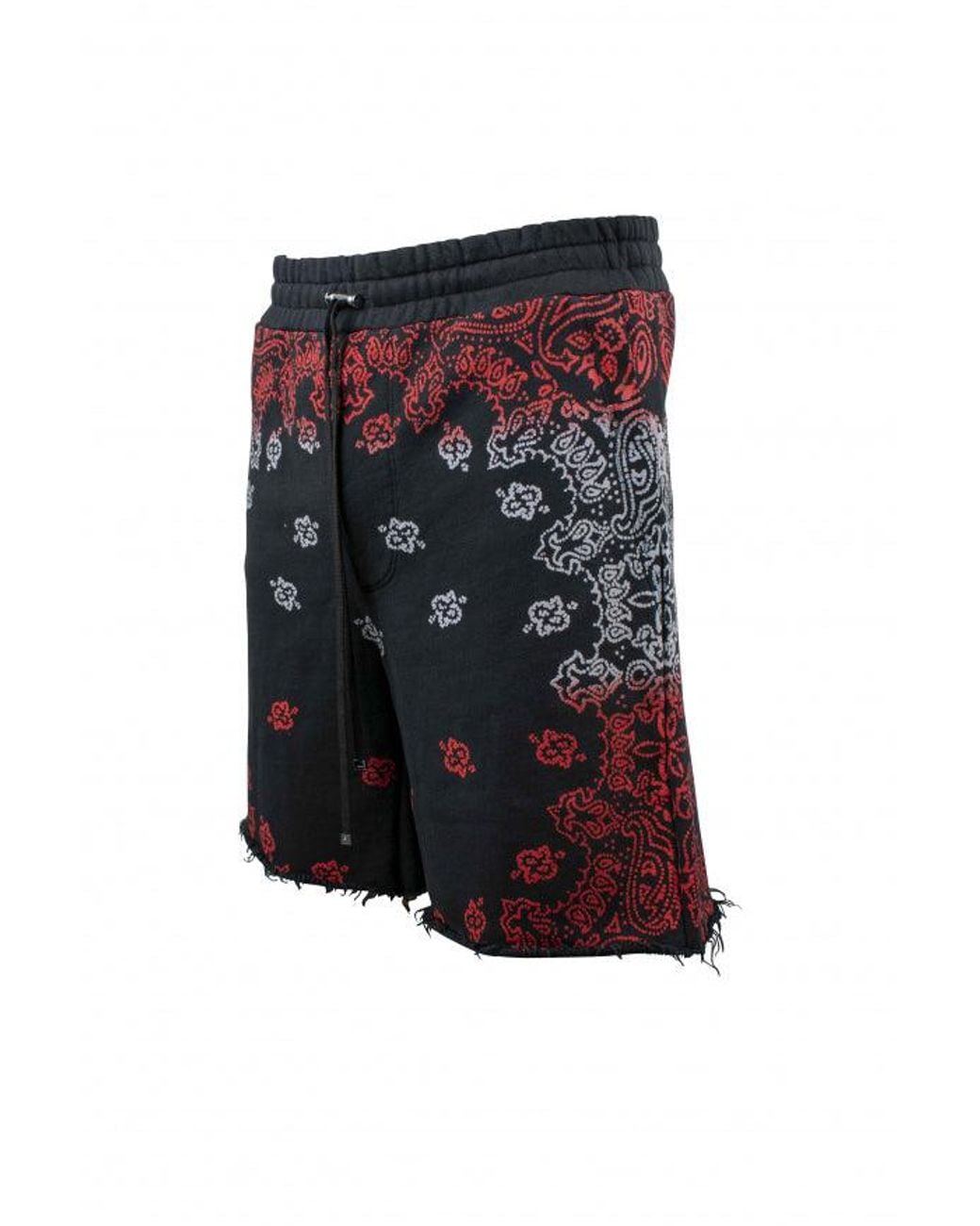 Amiri Blue Bandana-Print Cotton Shorts for men