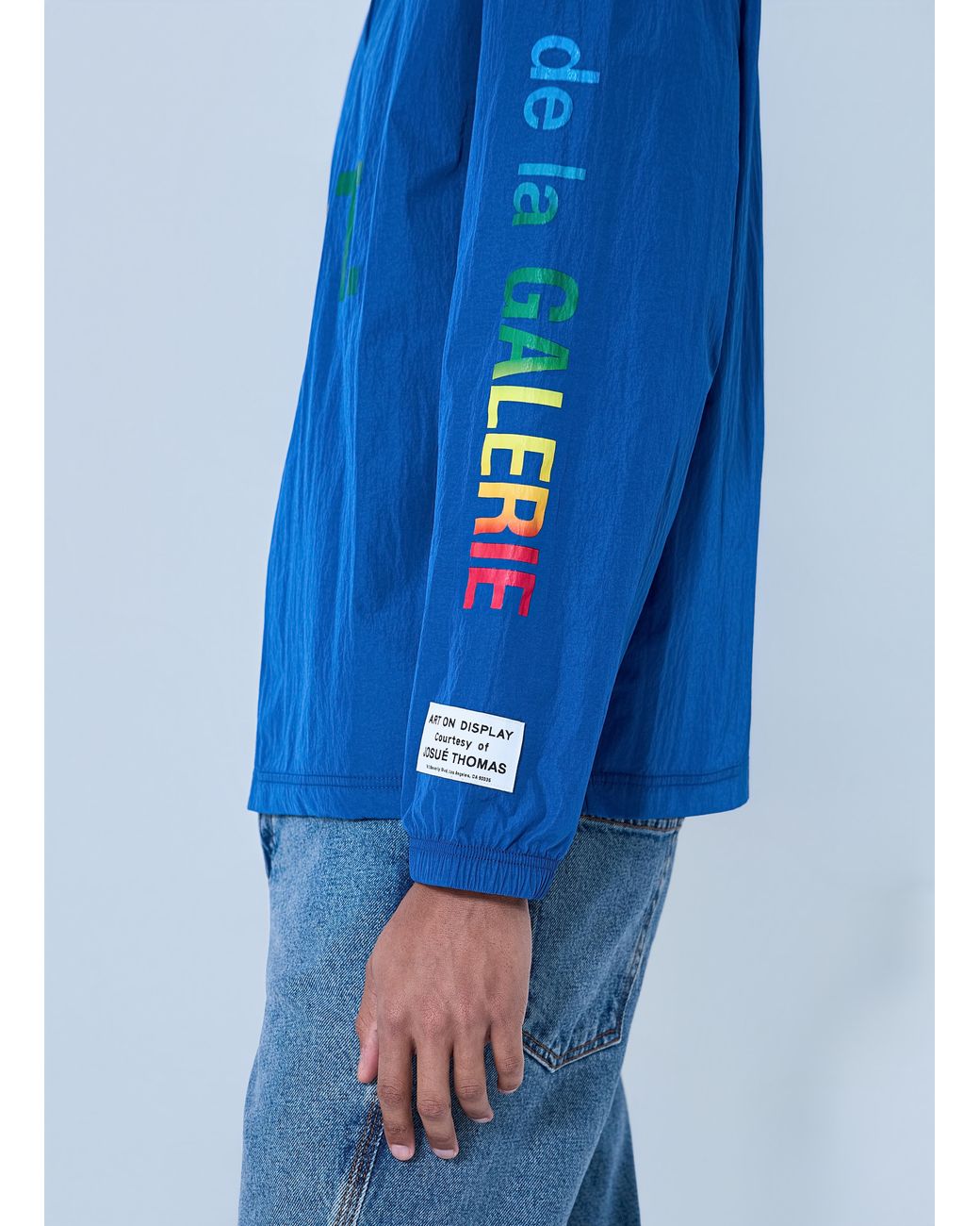 GALLERY DEPT. Blue Half-Zip Logo Pullover for men