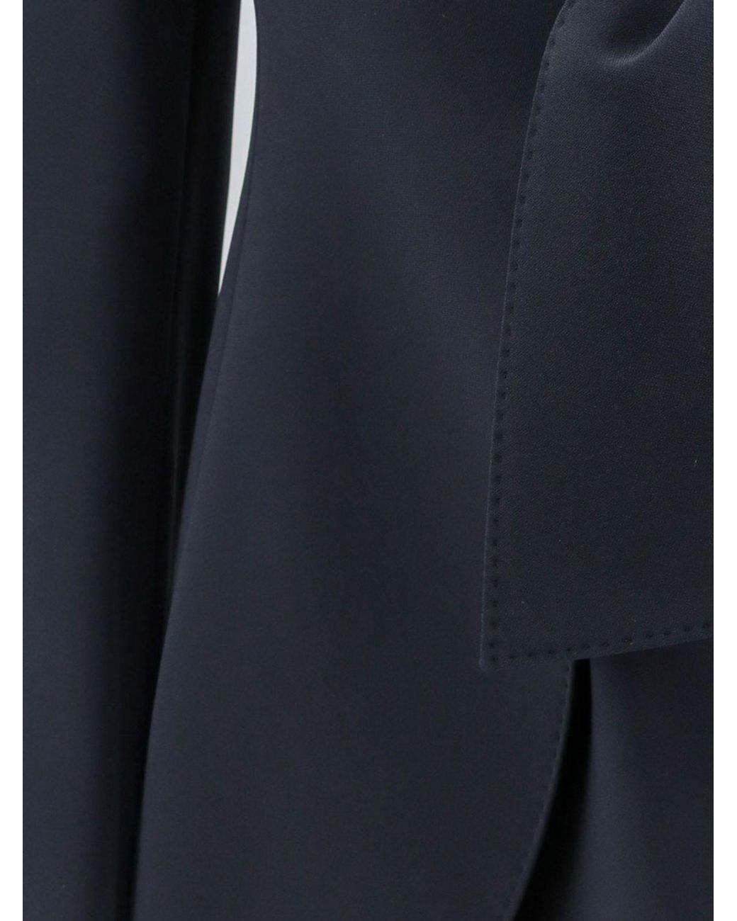 Max Mara Blue Slim Fit Short Cady Blazer With Tie Fastening