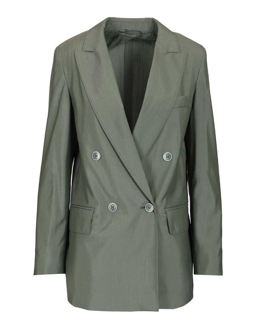 Max Mara Green Double-Breasted Blazer