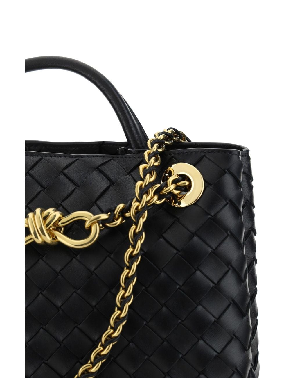Bottega Veneta Black Andiamo Handbag