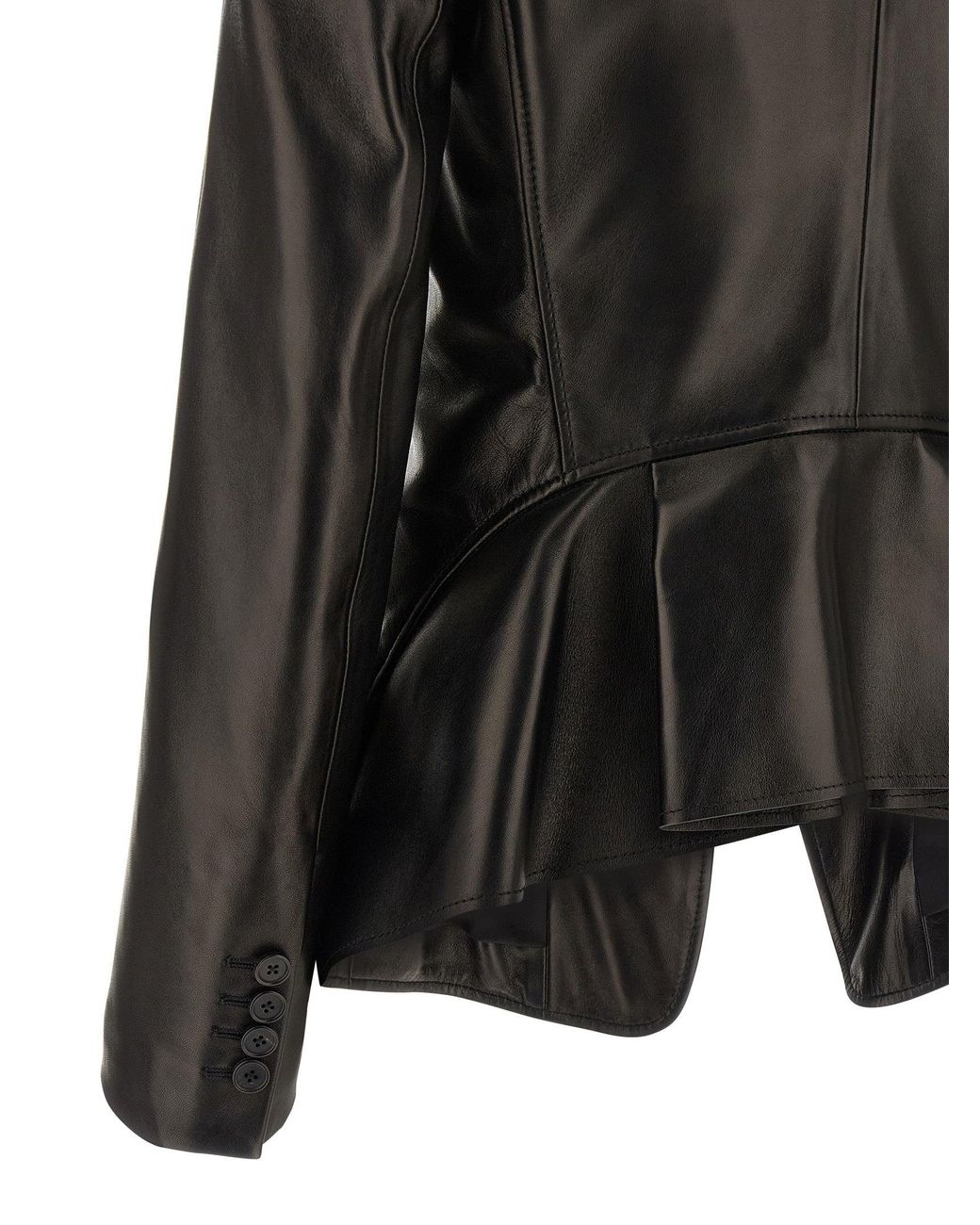 McQueen Black Nappa Blazer