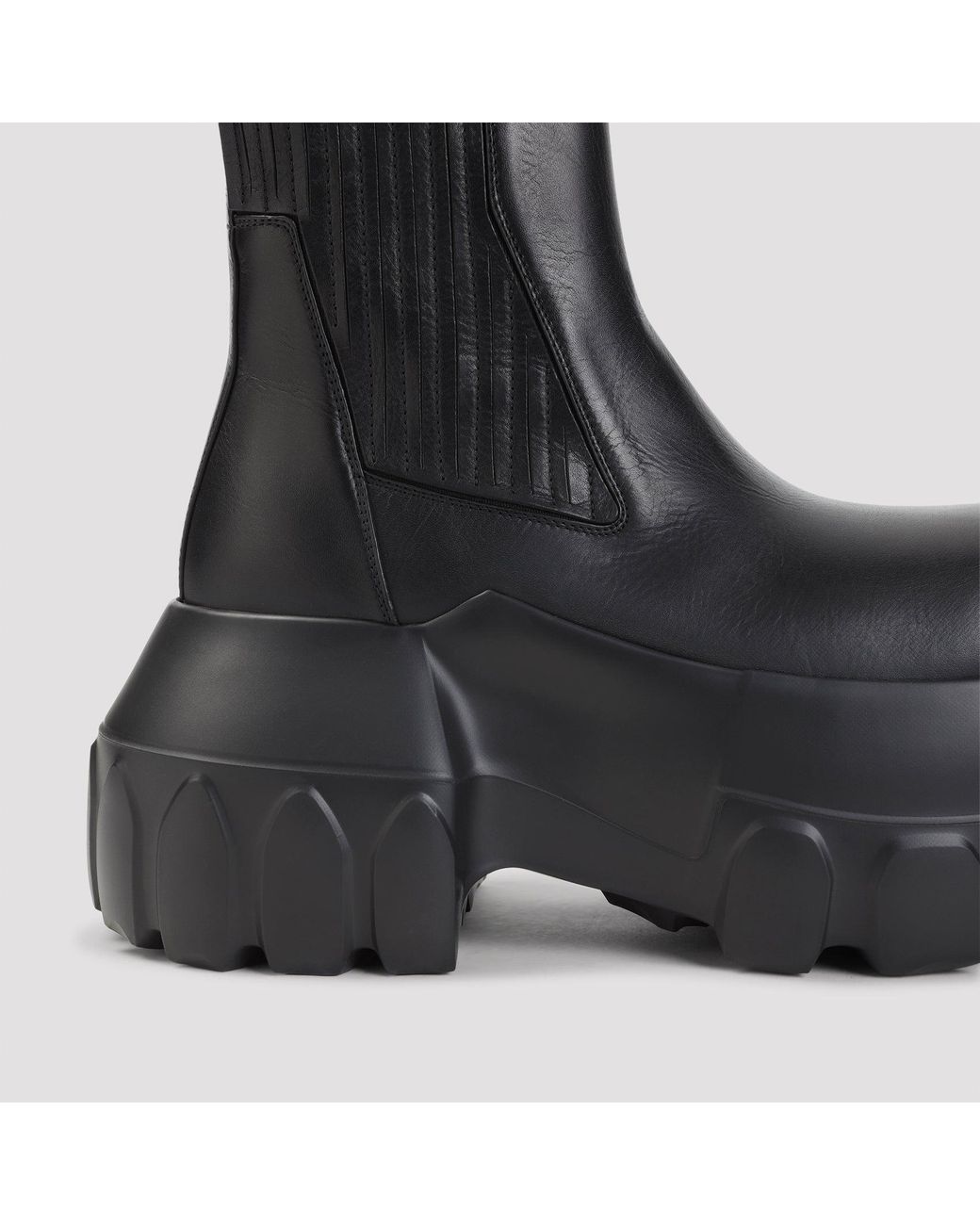 Rick Owens Black Beatle Mega Tractor Boot for men