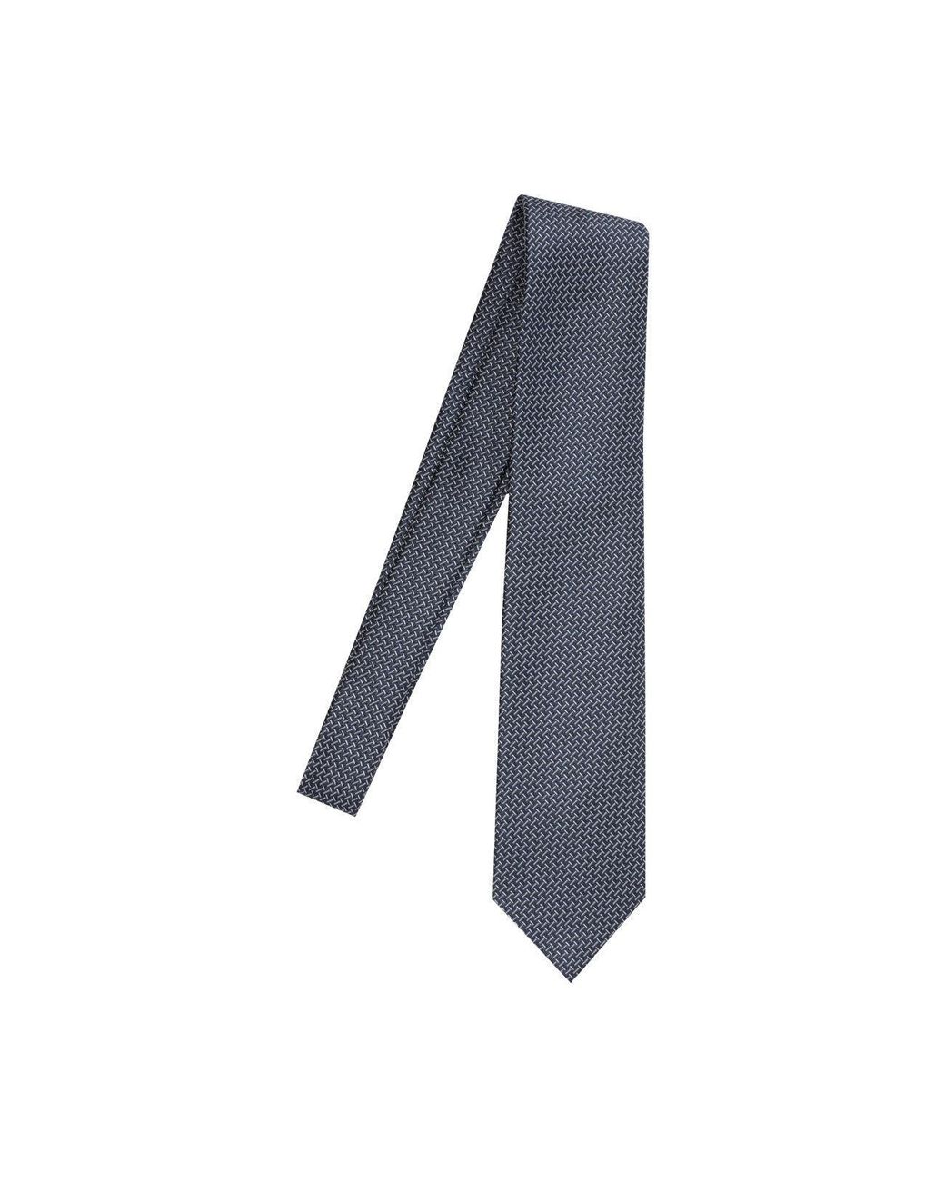 Tom Ford Blue Geometric Pattern Tie for men