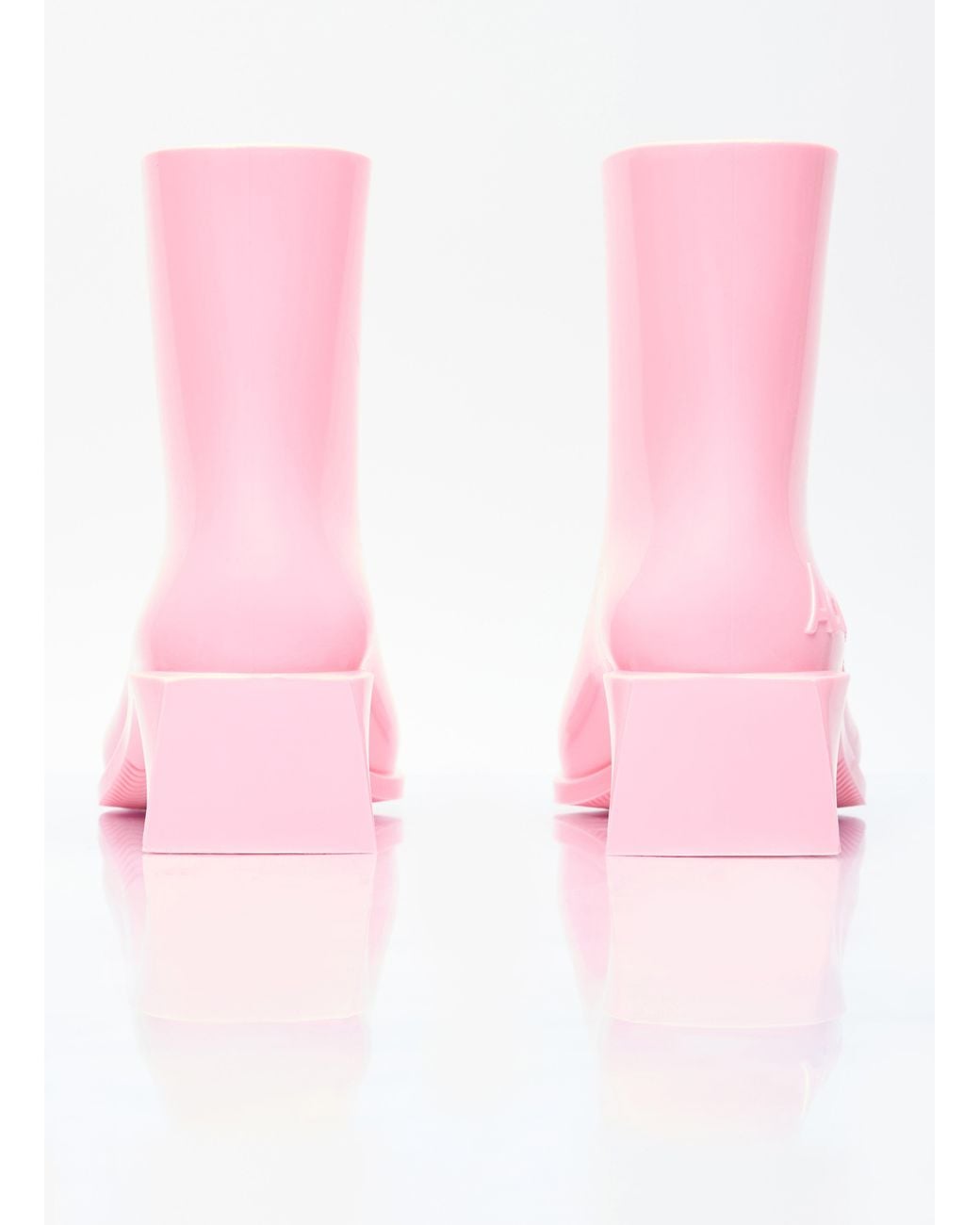 Acne Pink Rubber Ankle Boots