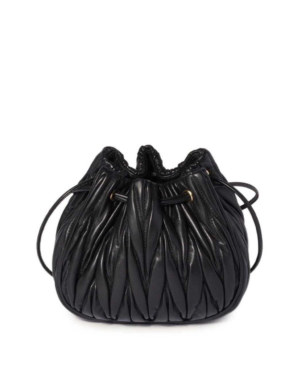 Miu Miu Black Matelassé Leather Mini Bag