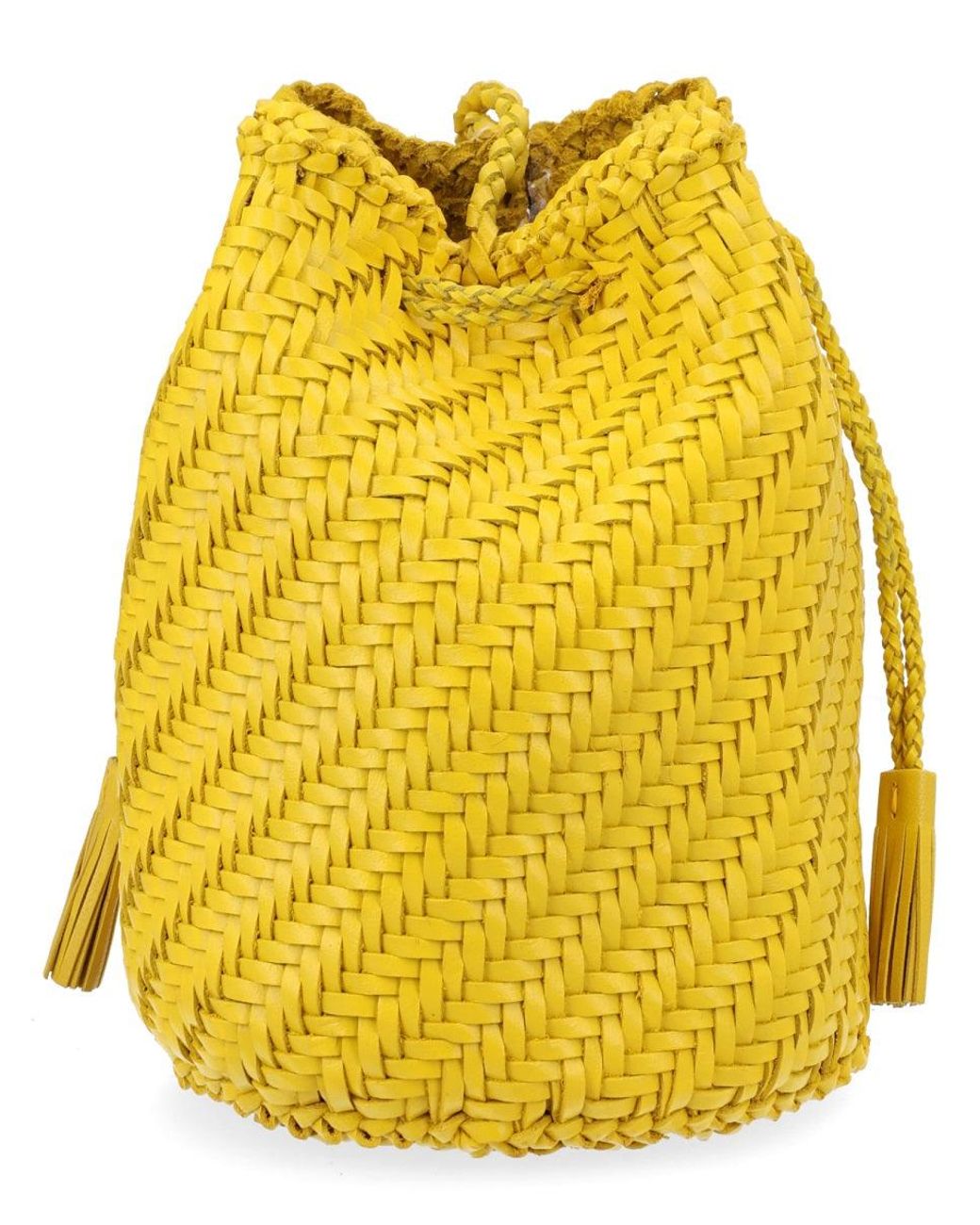 Dragon Diffusion Yellow Dragon Diffusion Pompom Double Shoulder Bag