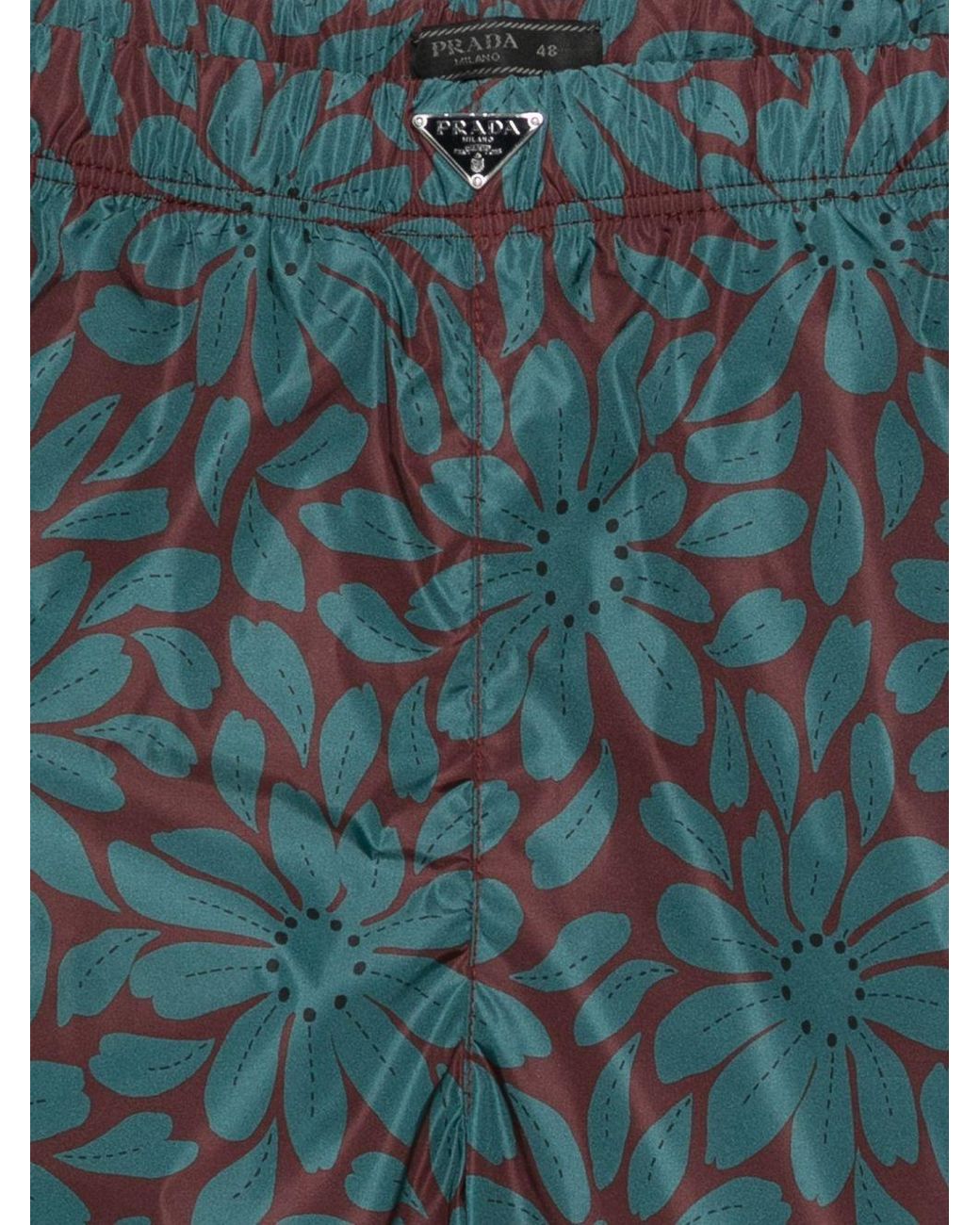 Prada Blue Printed Swimsuit for men
