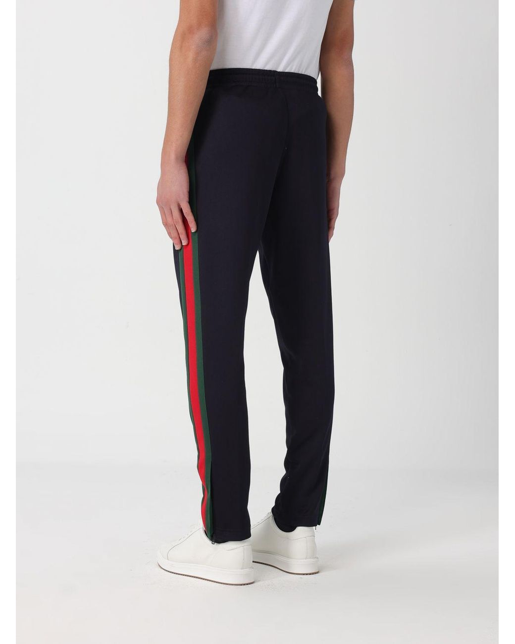 Gucci Blue Web Cotton Blend Jogging Pants for men