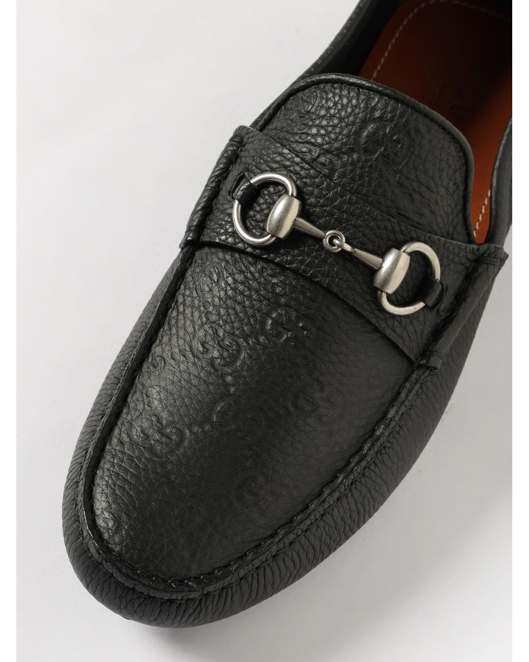 Gucci White Driver Loafers for men