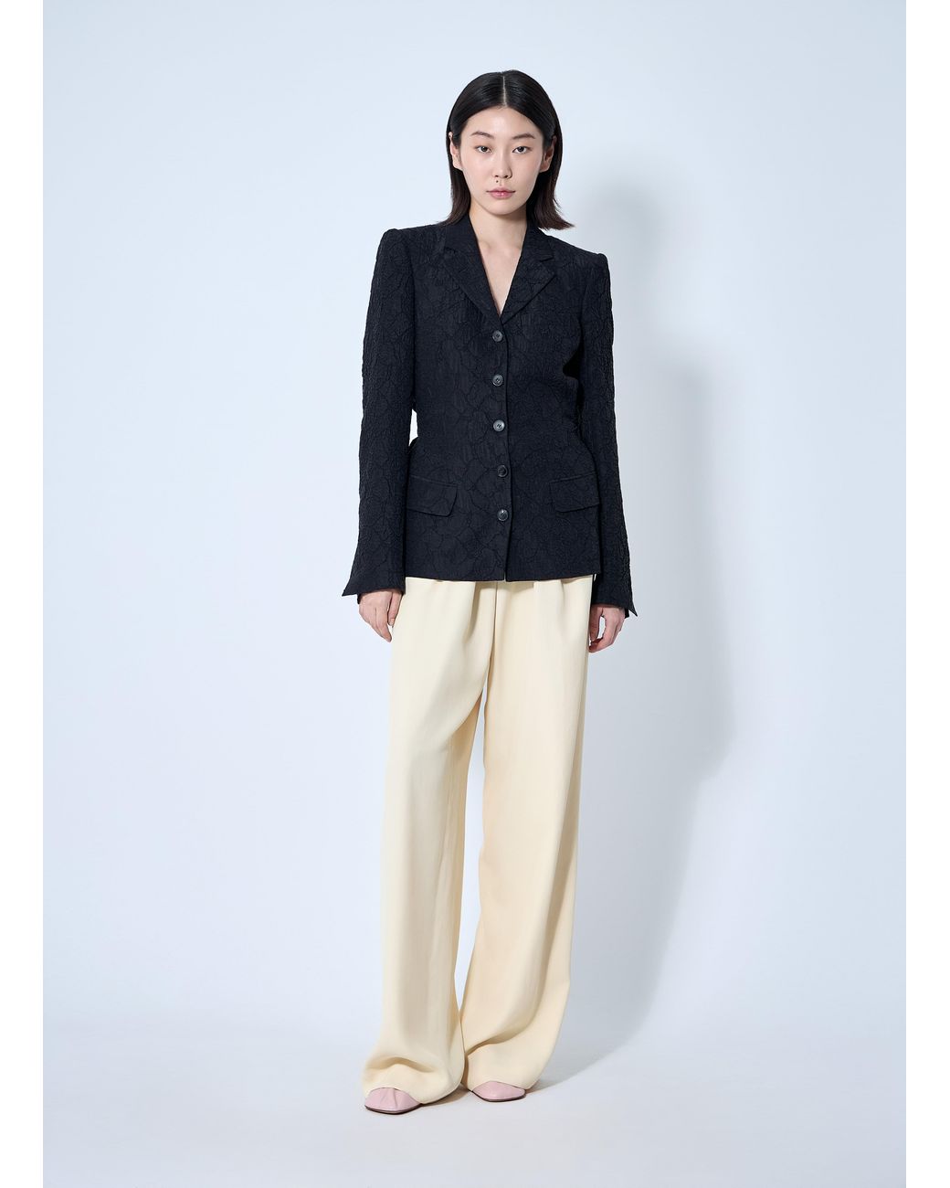 Dries Van Noten White Belted Pants