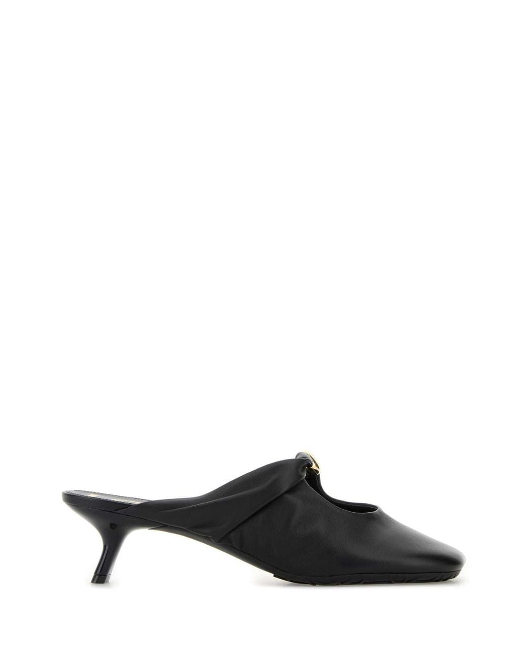 Loewe Black Nappa Leather Pebble Mules