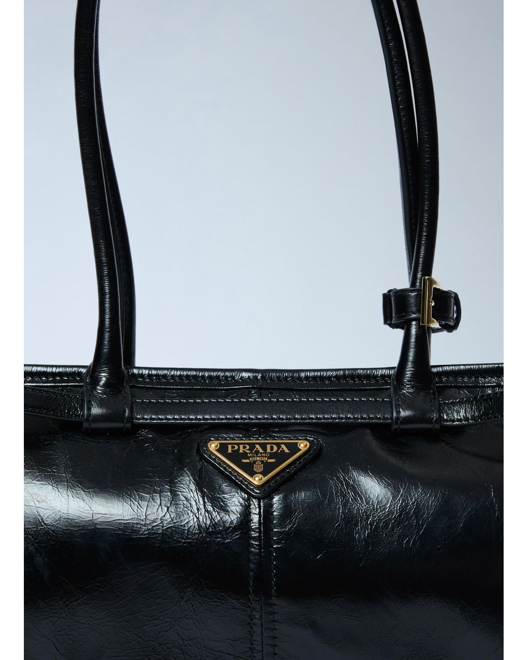 Prada Blue Medium Leather Handbag