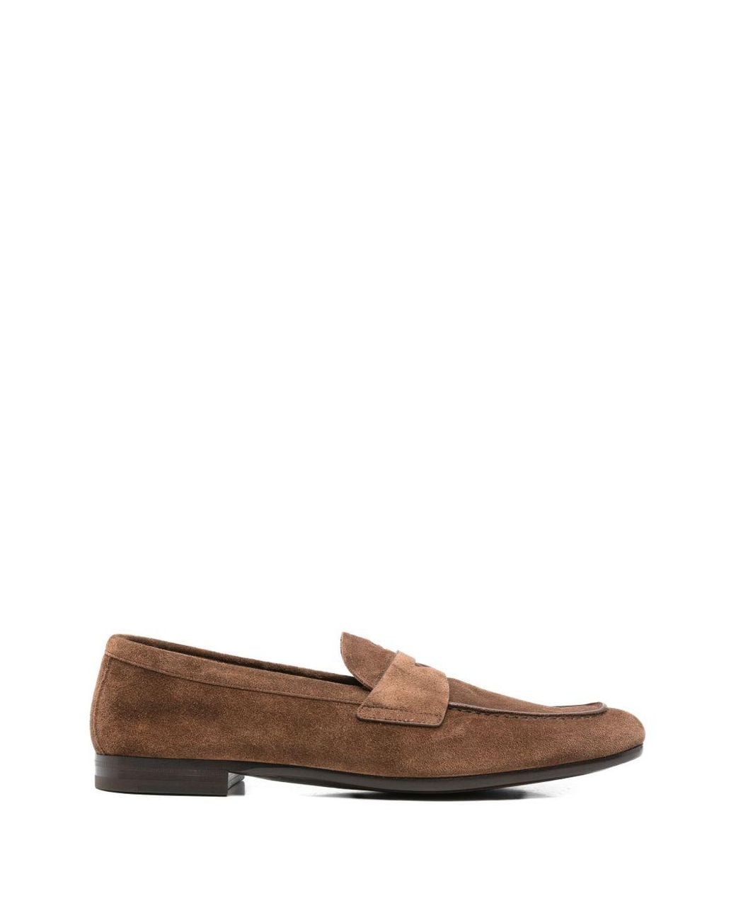 Prada Brown Suede Leather Loafers for men
