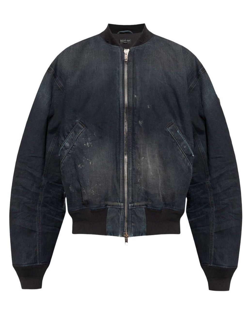 Balenciaga Denim Bomber Jacket in Blue for Men | Lyst Balenciaga Denim Bomber Jacket in Blue for Men | Lyst