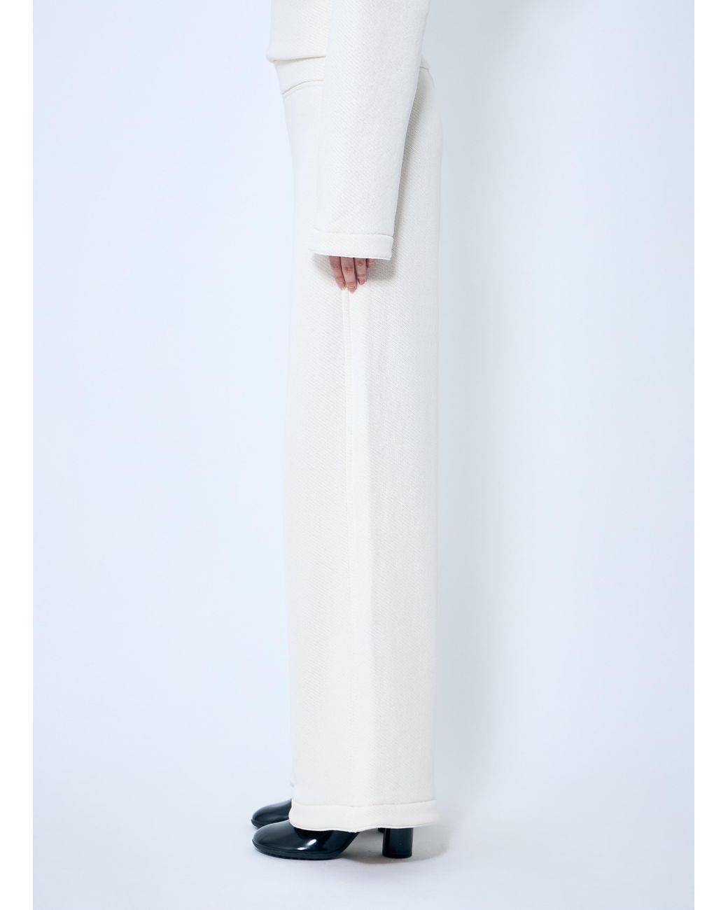 Max Mara White Knit Track Pants