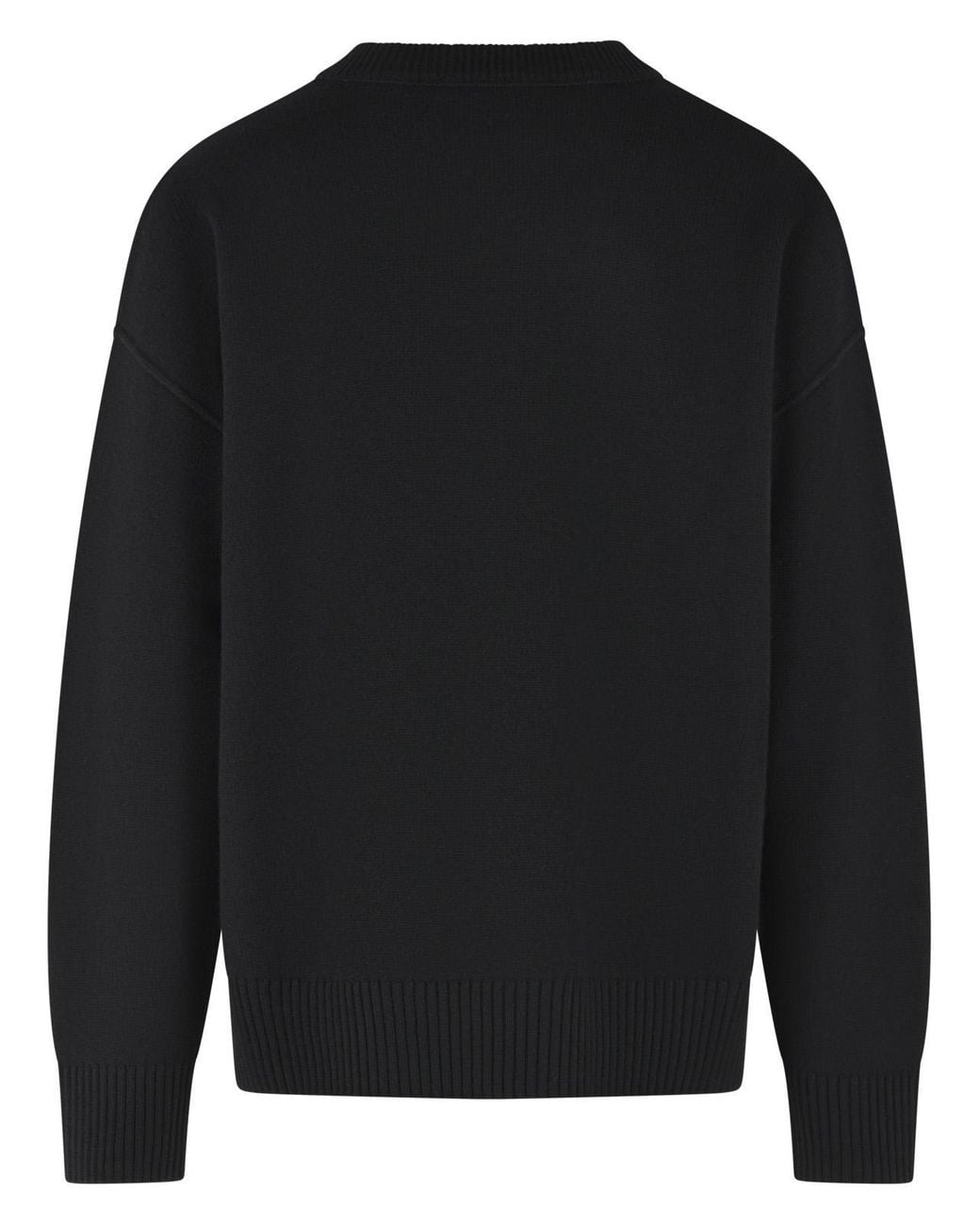 AMI Black Virgin Wool Sweater for men