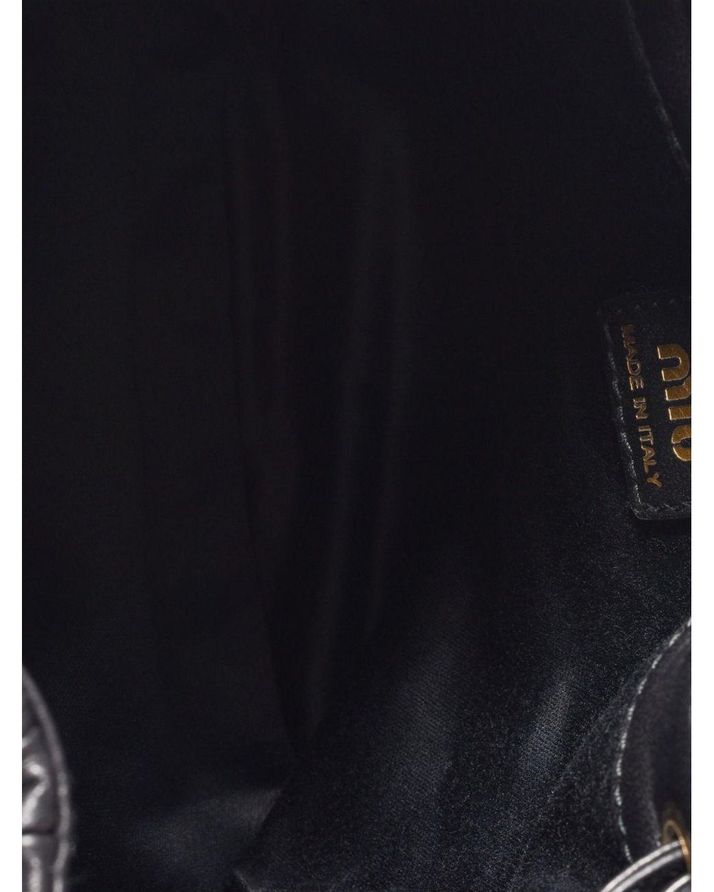 Miu Miu Black Matelassé Leather Mini Bag